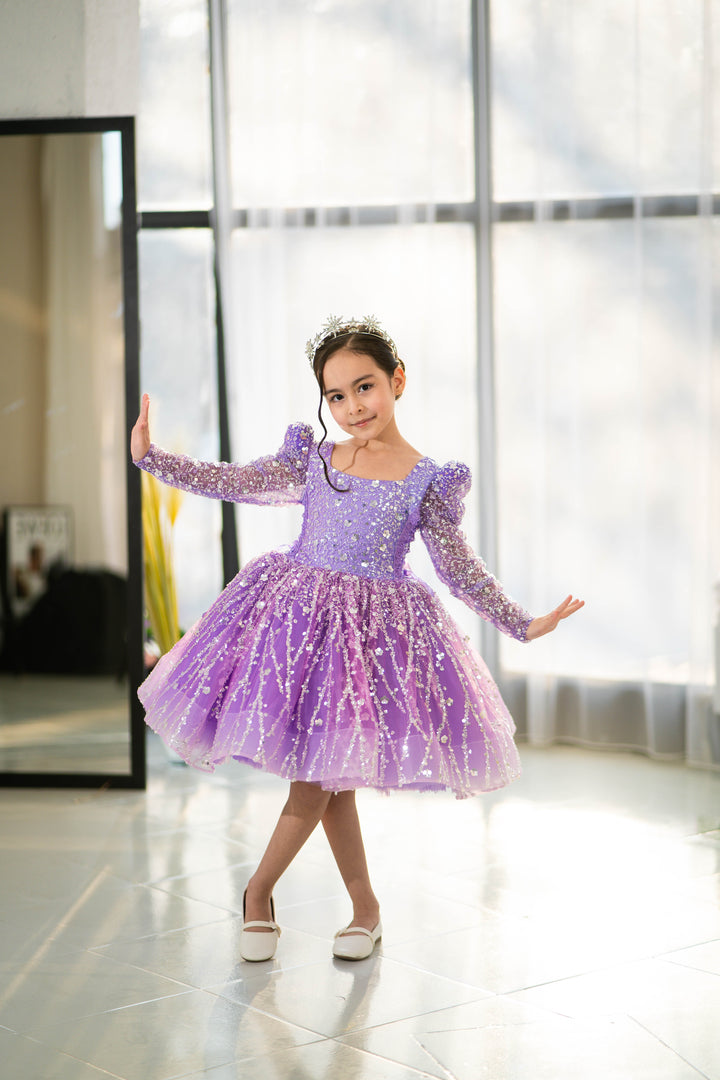 Princess Dress For Girls (Size 4-5 Lilac - In Stock)