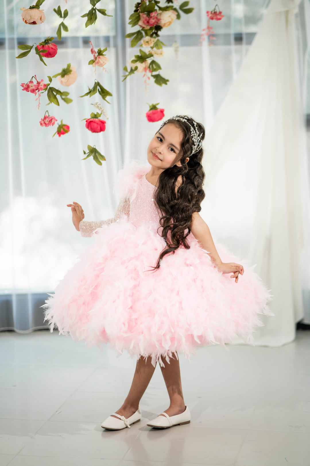 Blush pink birthday baby girl gown, first year birthday party dress, gown with train for baby, gorgeous fluffy dress for kids, tulle dress, Girls formal dress long, Ball dress for girls, Luxury dress for kids, Prom dress for kids, Blush dress, Toddler wedding dress, Tulle gown girls, Blush Flower Girl Dress, Lace flower girl dress, Girls ball gown, adorable girls&