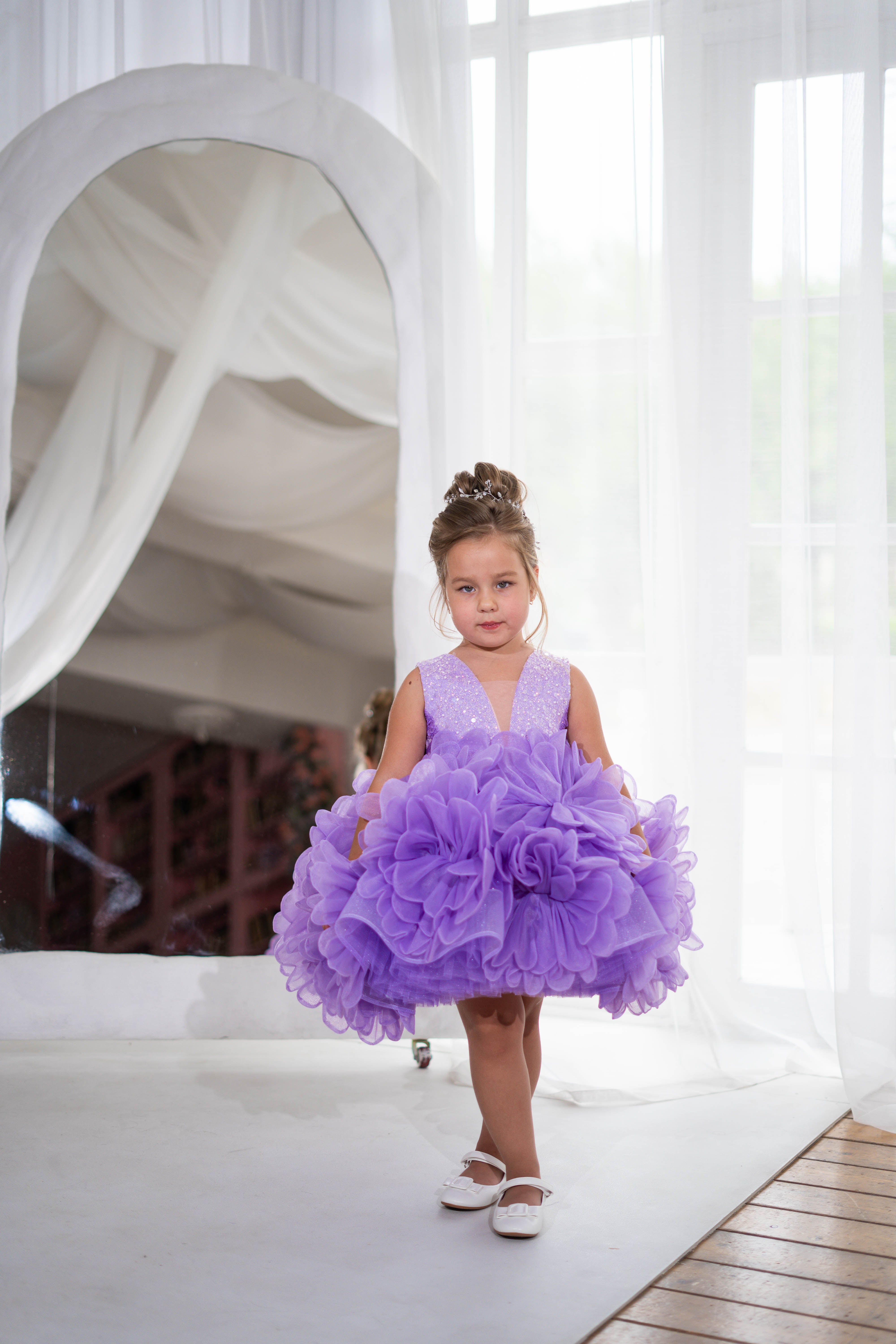 Flower-detailing Children Dress