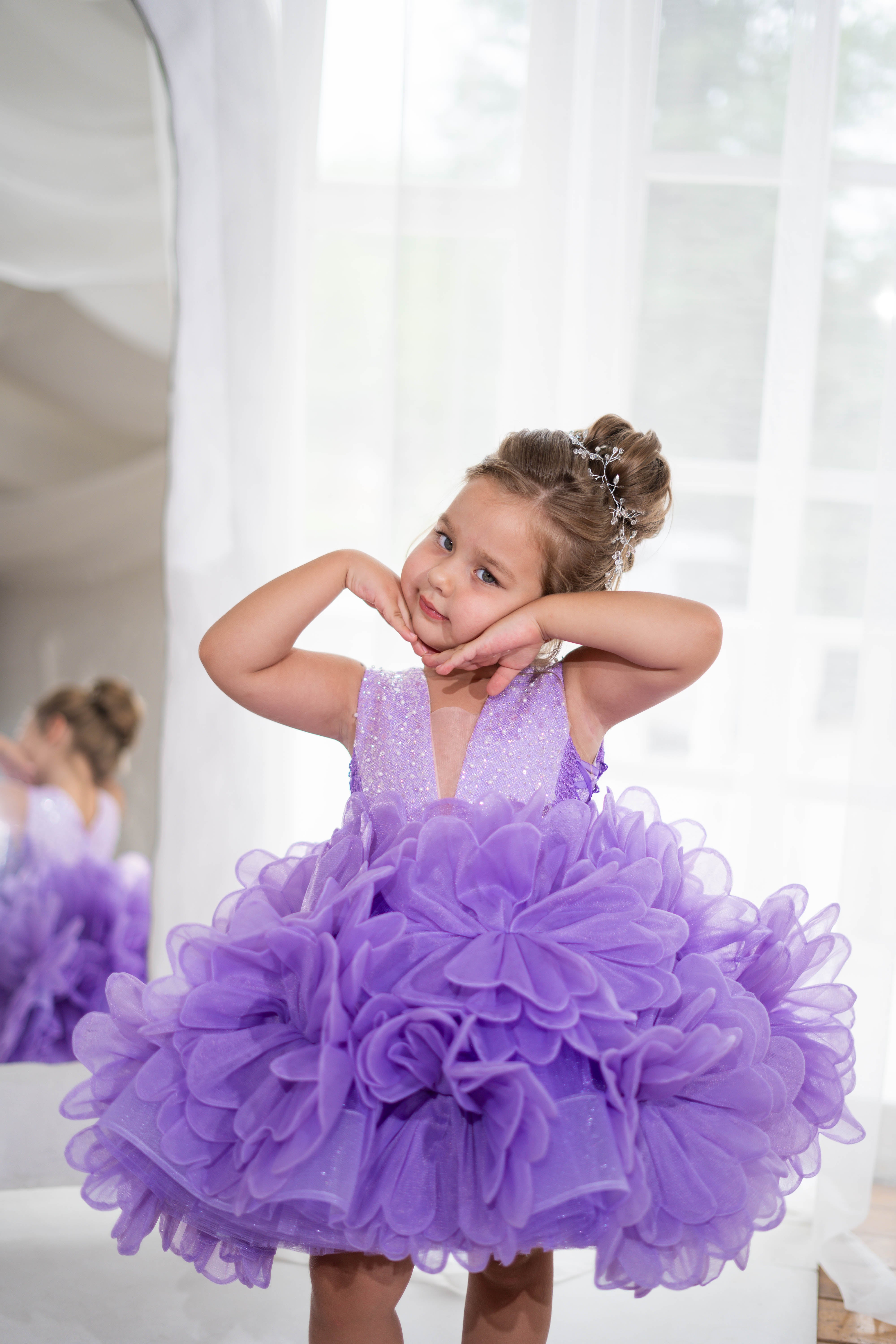 Flower-detailing Children Dress
