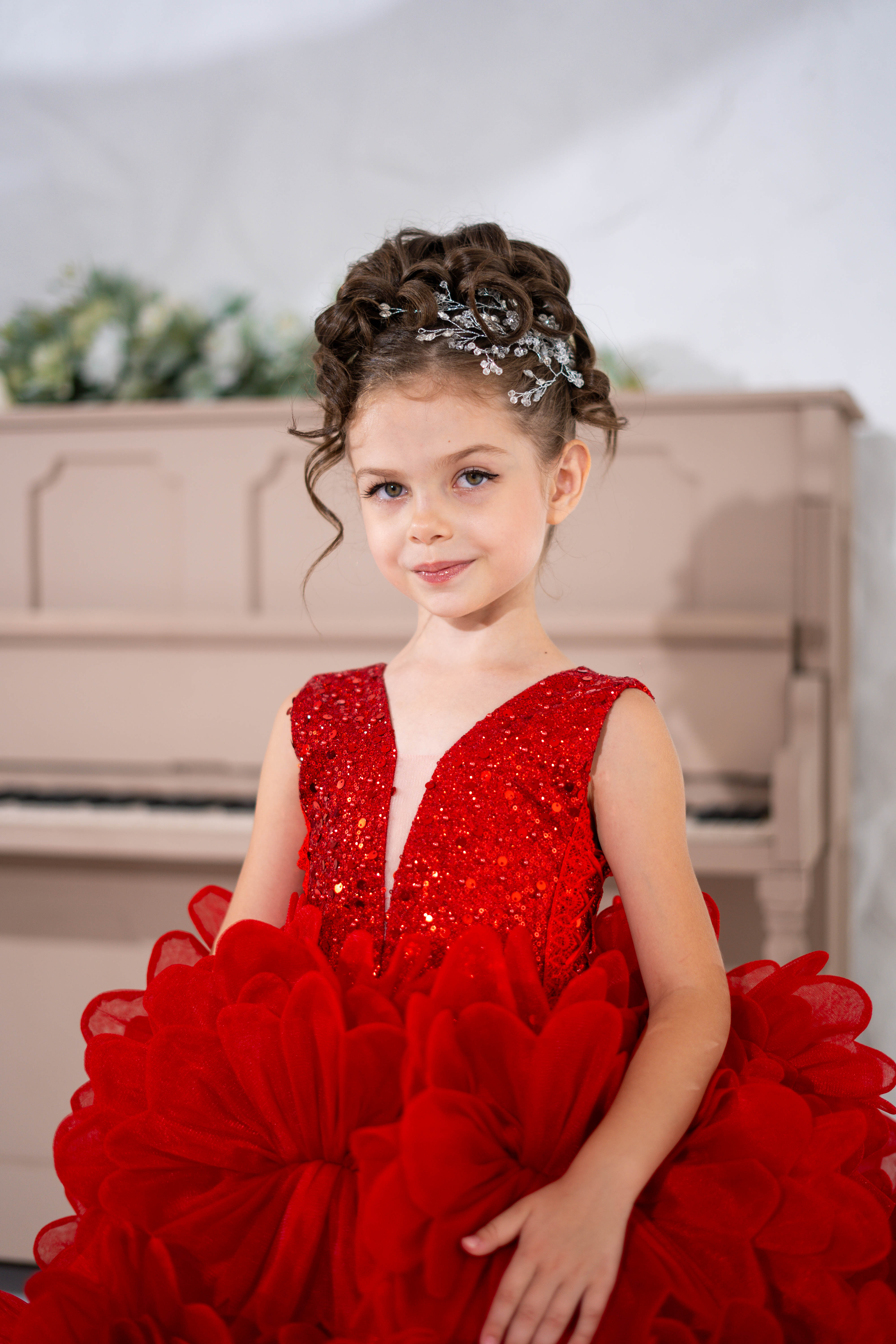 Flower-detailing Children Dress