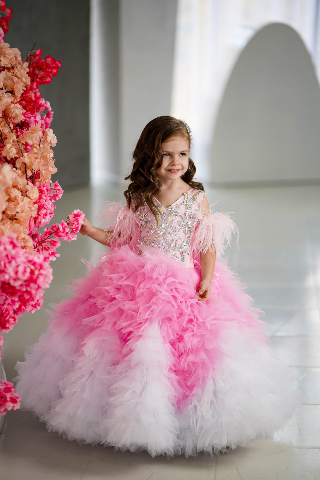 Toddler Pageant Dresses/Baby Pageant Dresses/Princess Dresses/Pageants Sky Blue/White / 8–9Y (50–52.5 in)