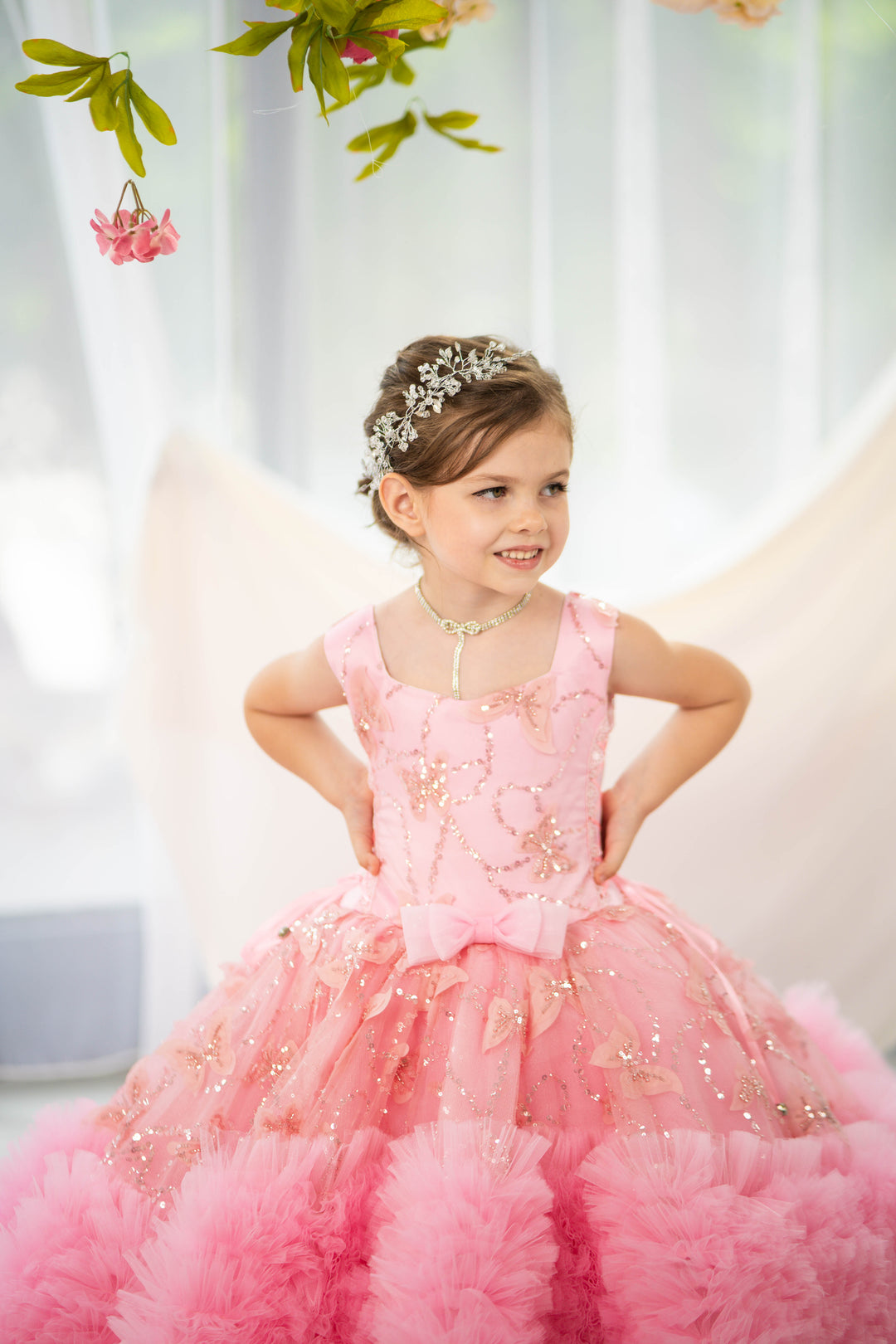 Blush pink birthday baby girl gown, first year birthday party dress, gown with train for baby, gorgeous fluffy dress for kids, tulle dress, Girls formal dress long, Ball dress for girls, Luxury dress for kids, Prom dress for kids, Blush dress, Toddler wedding dress, Tulle gown girls, Blush Flower Girl Dress, Lace flower girl dress, Girls ball gown, adorable girls&