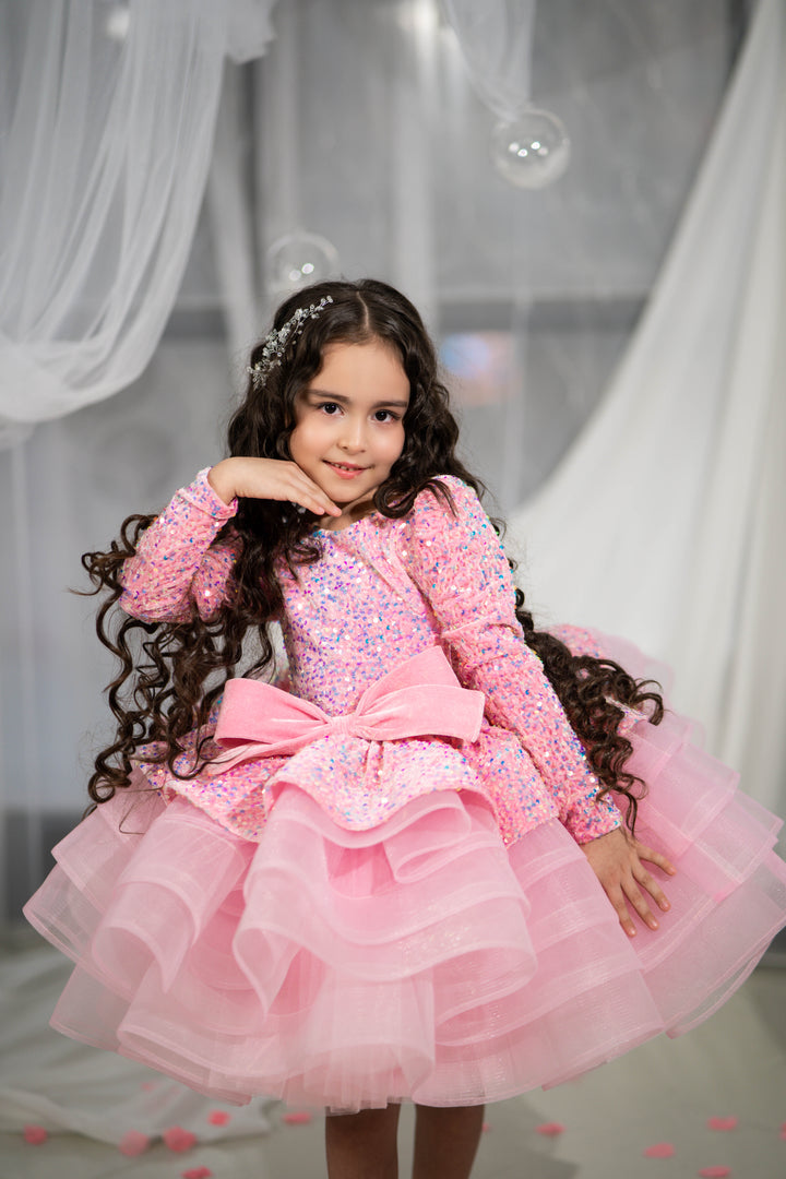Holiday Dress For Girls (Size 5-6 - Red - In Stock)