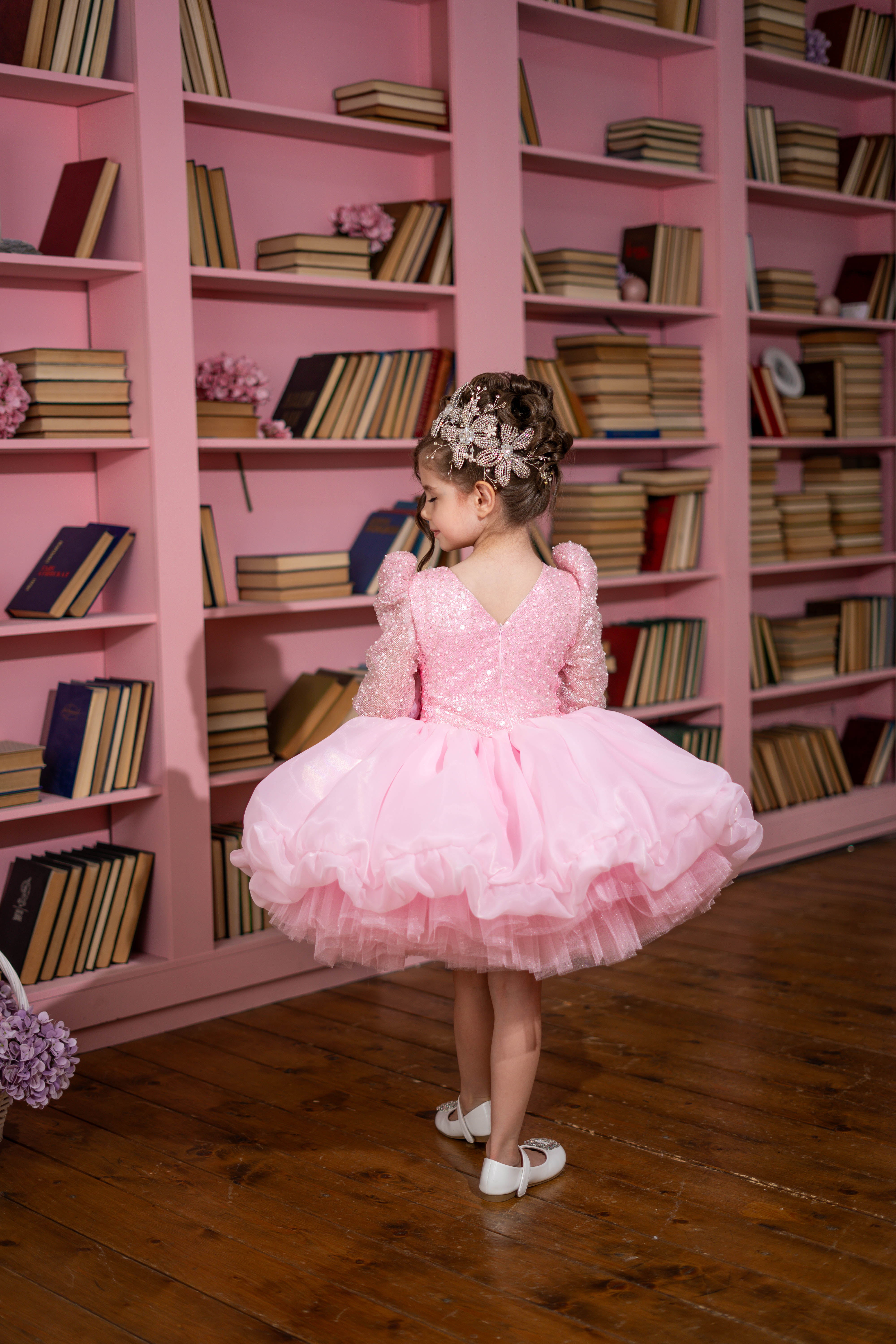 Children Princess Dress with Sleeves