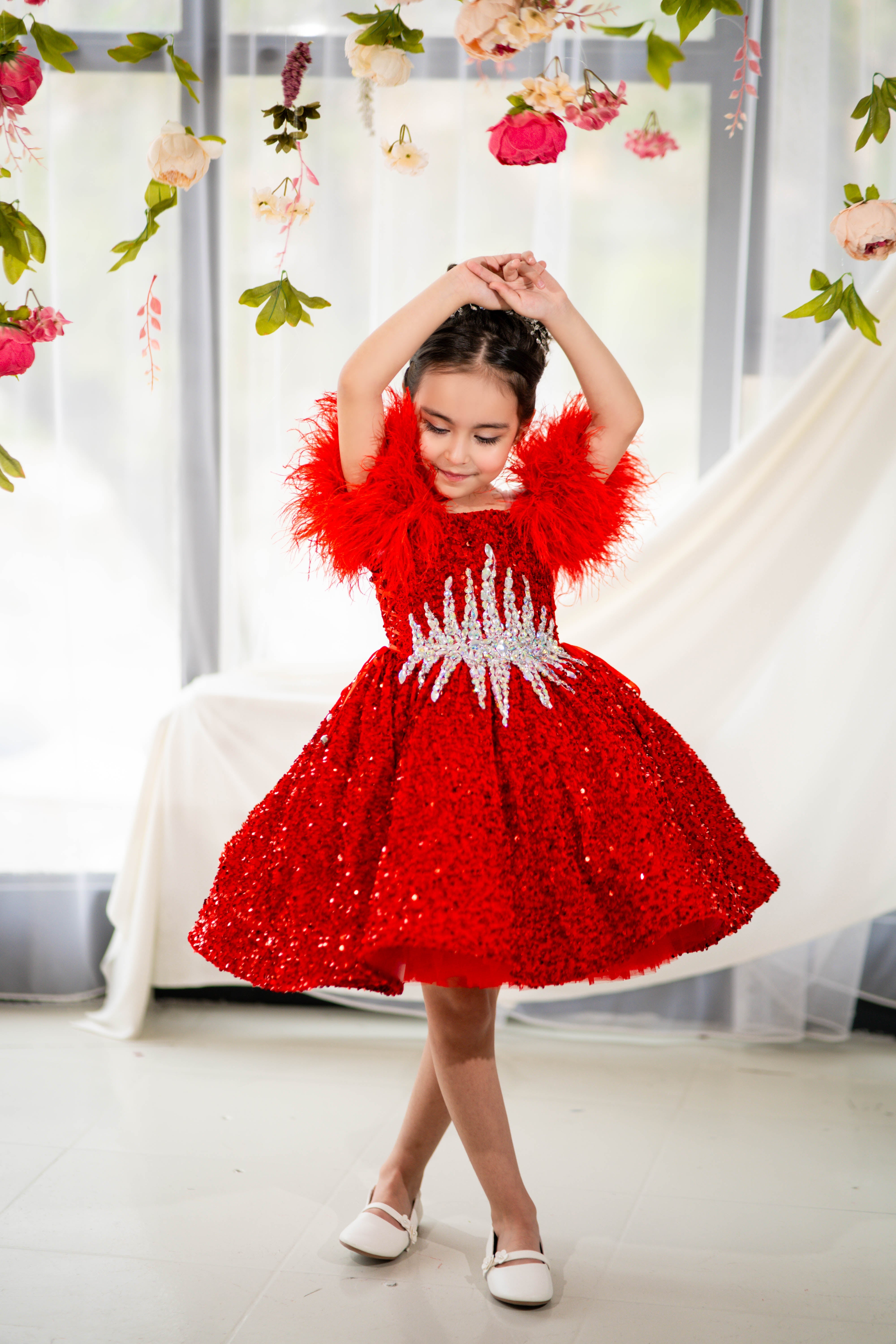 Special Occasion Princess Dress (Size 5/6 1 In Stock, Red)