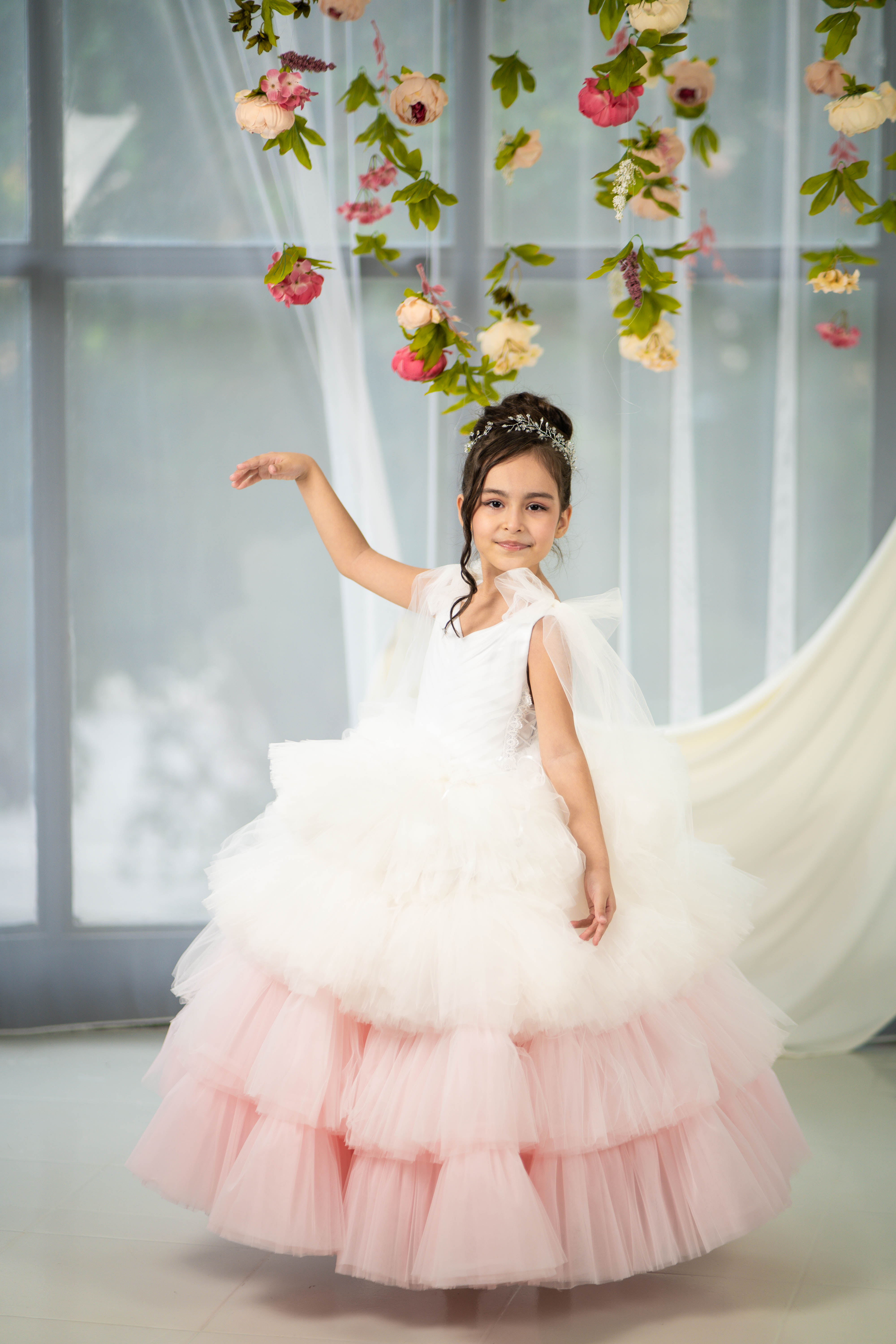 Christmas pageant gown, red couture dress, junior bridesmaid dress, maxi prom dress with train, baby princess dress, tulle pageant dress, special occasion dress for girls, ivory flower girl dress, white toddler flower girl dress, tutu dress, princess dress, tulle flower girl dress, pageant photoshoot dress, little girl party dress, toddler ball gown, elegant kids dress, girls' formal wear, girls' special event outfit, children's formal attire, kids' fancy dress, toddler party gown, adorable girls' clothing,