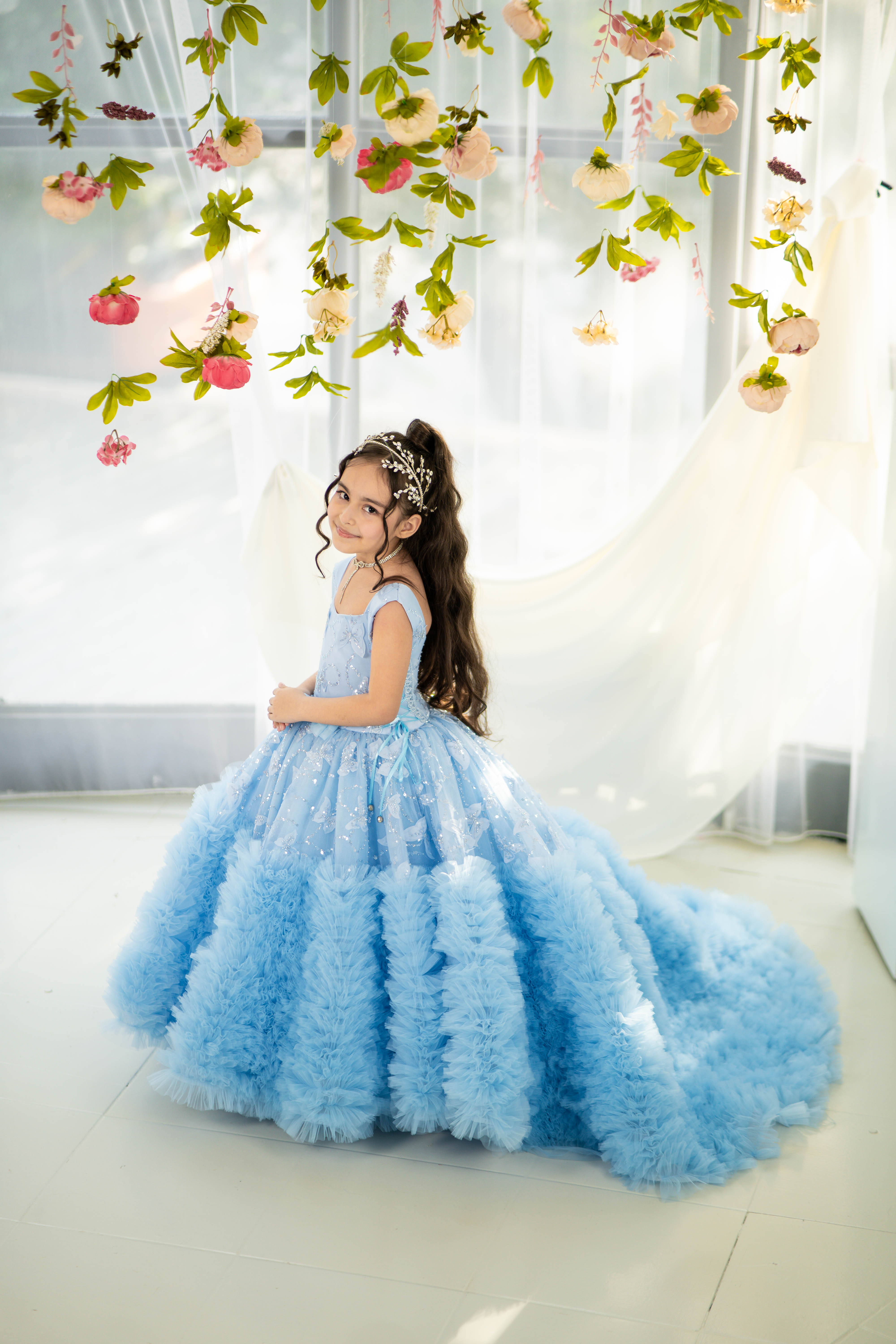 Christmas pageant gown, red couture dress, junior bridesmaid dress, maxi prom dress with train, baby princess dress, tulle pageant dress, special occasion dress for girls, ivory flower girl dress, white toddler flower girl dress, tutu dress, princess dress, tulle flower girl dress, pageant photoshoot dress, little girl party dress, toddler ball gown, elegant kids dress, girls' formal wear, girls' special event outfit, children's formal attire, kids' fancy dress, toddler party gown, adorable girls' clothing,