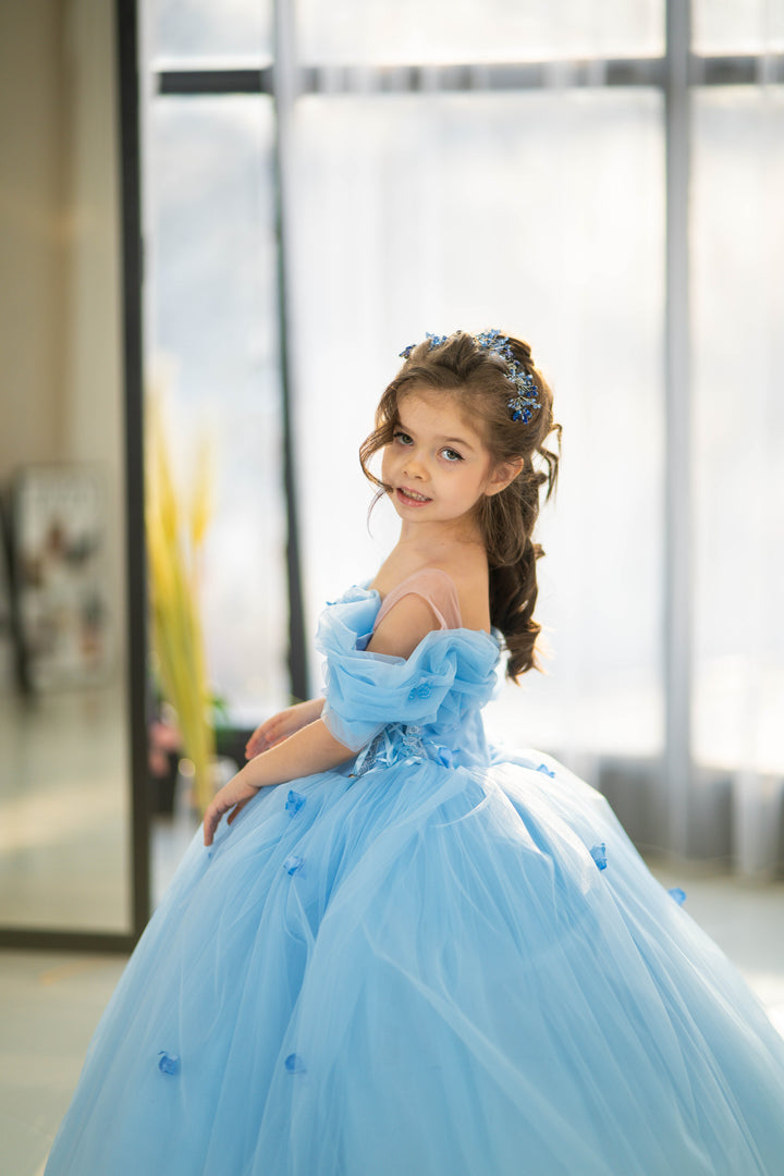 Cindirella Inspired Children Dress, Size 4-5