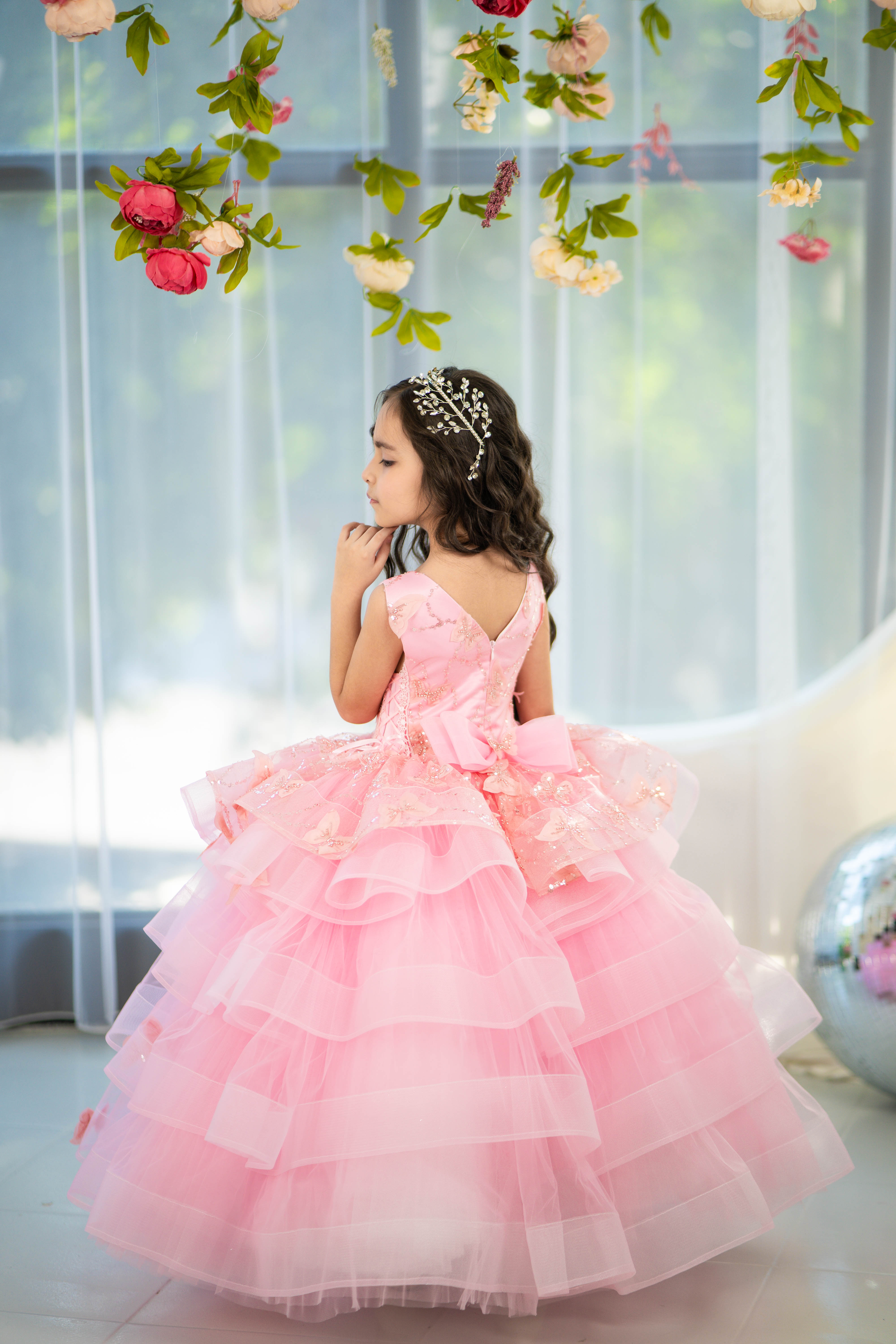 Christmas pageant gown, red couture dress, junior bridesmaid dress, maxi prom dress with train, baby princess dress, tulle pageant dress, special occasion dress for girls, ivory flower girl dress, white toddler flower girl dress, tutu dress, princess dress, tulle flower girl dress, pageant photoshoot dress, little girl party dress, toddler ball gown, elegant kids dress, girls' formal wear, girls' special event outfit, children's formal attire, kids' fancy dress, toddler party gown, adorable girls' clothing,