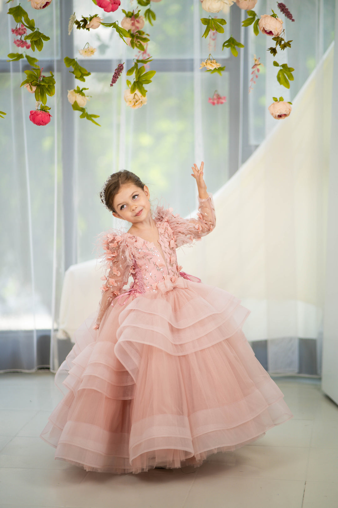 Christmas pageant gown, red couture dress, junior bridesmaid dress, maxi prom dress with train, baby princess dress, tulle pageant dress, special occasion dress for girls, ivory flower girl dress, white toddler flower girl dress, tutu dress, princess dress, tulle flower girl dress, pageant photoshoot dress, little girl party dress, toddler ball gown, elegant kids dress, girls&