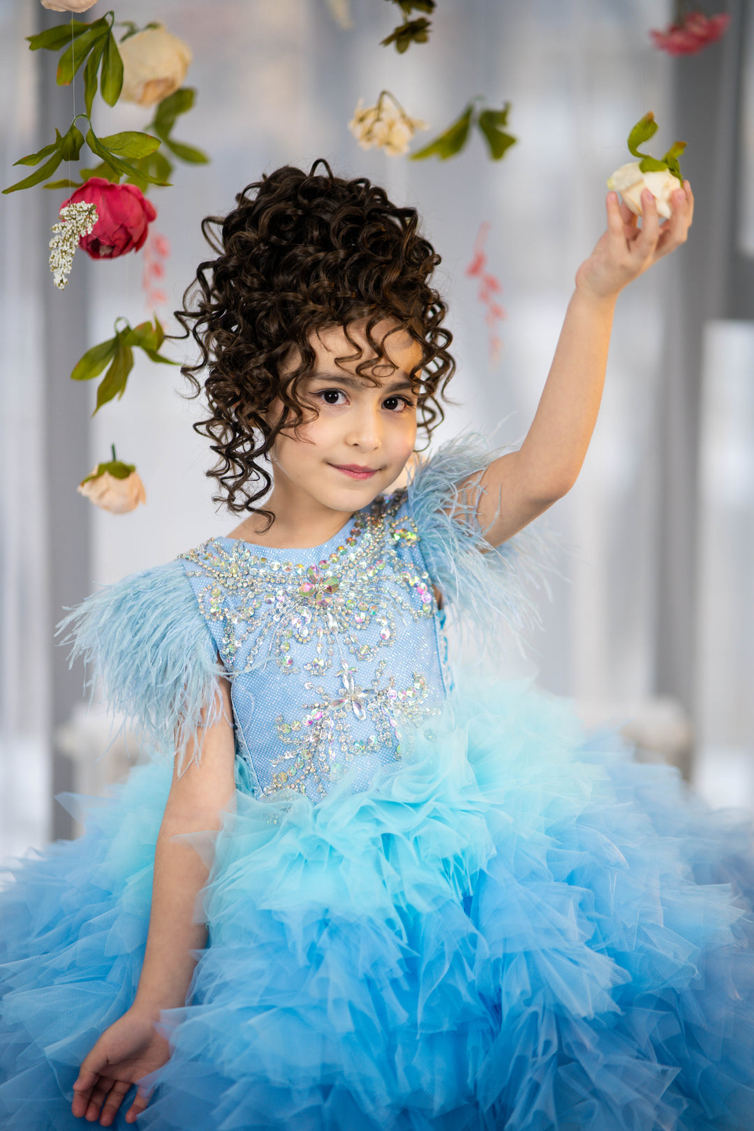 toddler ball gown, elegant kids dress, girls&