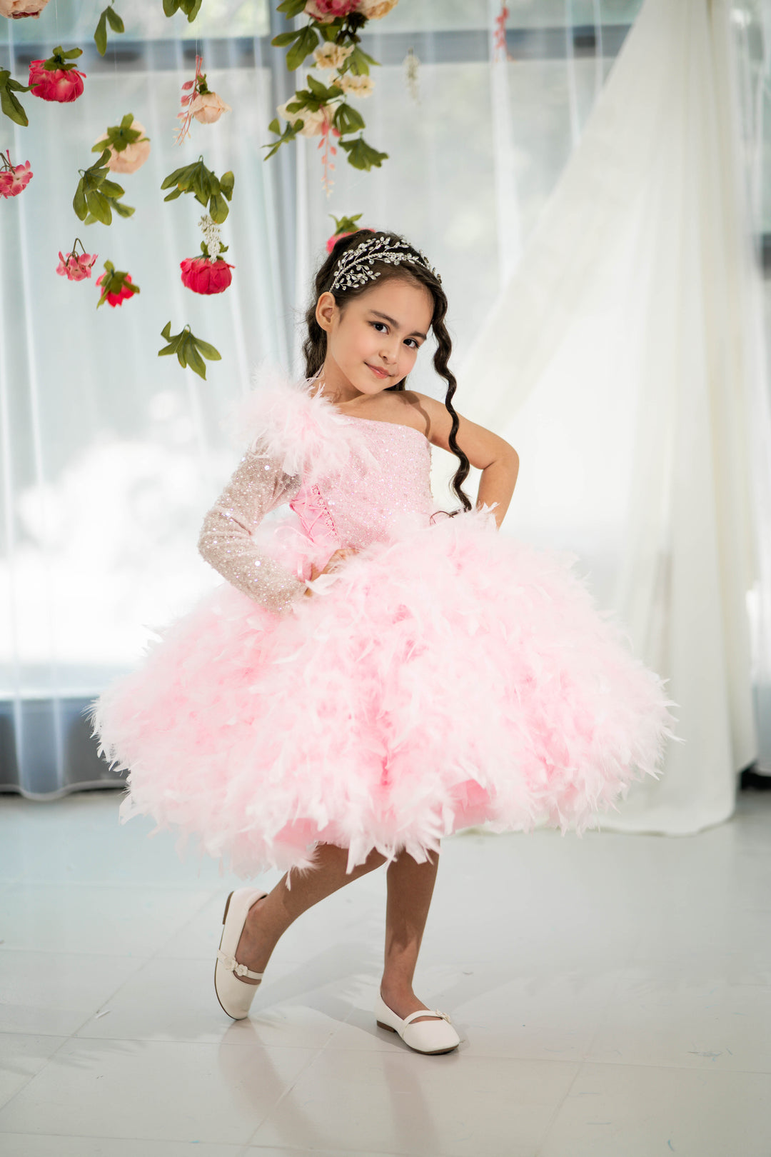 Blush pink birthday baby girl gown, first year birthday party dress, gown with train for baby, gorgeous fluffy dress for kids, tulle dress, Girls formal dress long, Ball dress for girls, Luxury dress for kids, Prom dress for kids, Blush dress, Toddler wedding dress, Tulle gown girls, Blush Flower Girl Dress, Lace flower girl dress, Girls ball gown, adorable girls&