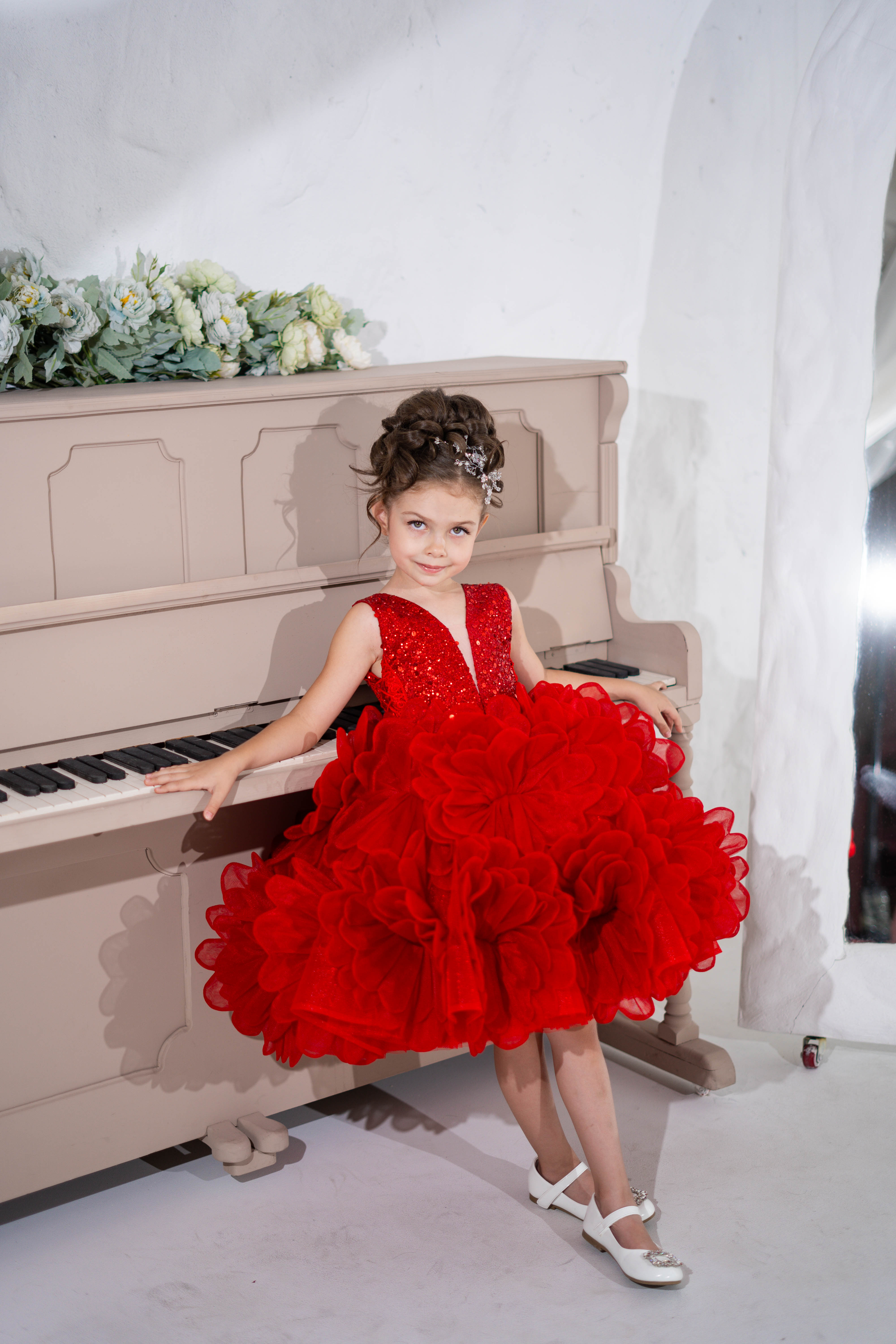 Flower-detailing Children Dress