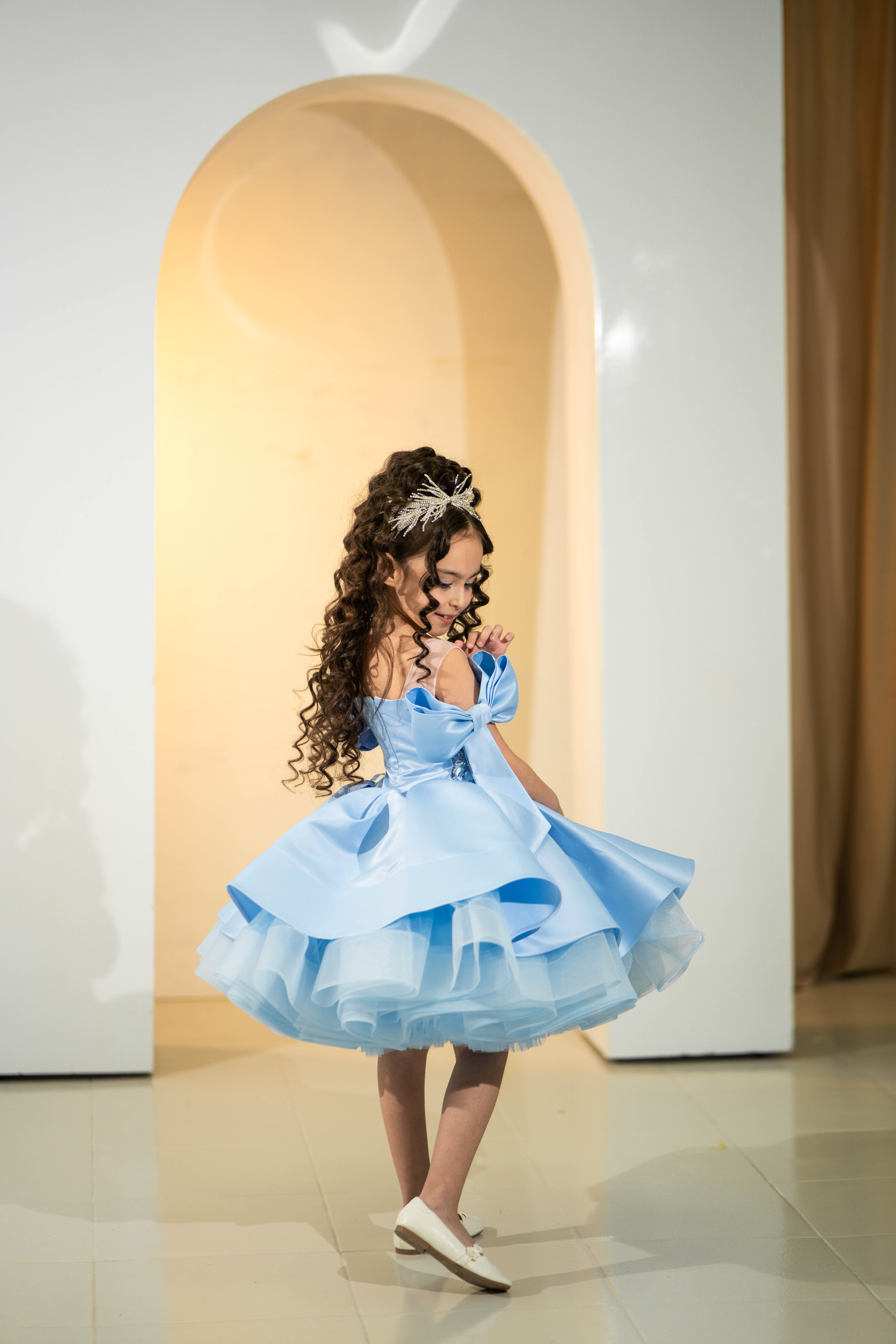 Pageant Dress for Little Girl (Size 7-8 - Blue - In Stock)