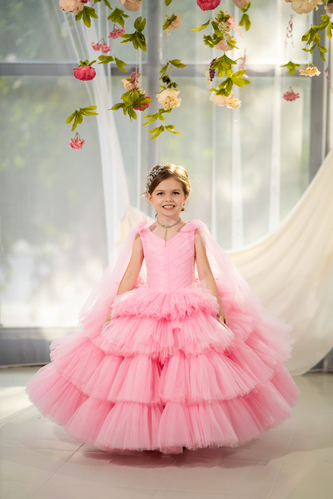 Blush pink birthday baby girl gown, first year birthday party dress, gown with train for baby, gorgeous fluffy dress for kids, tulle dress, Girls formal dress long, Ball dress for girls, Luxury dress for kids, Prom dress for kids, Blush dress, Toddler wedding dress, Tulle gown girls, Blush Flower Girl Dress, Lace flower girl dress, Girls ball gown, adorable girls&