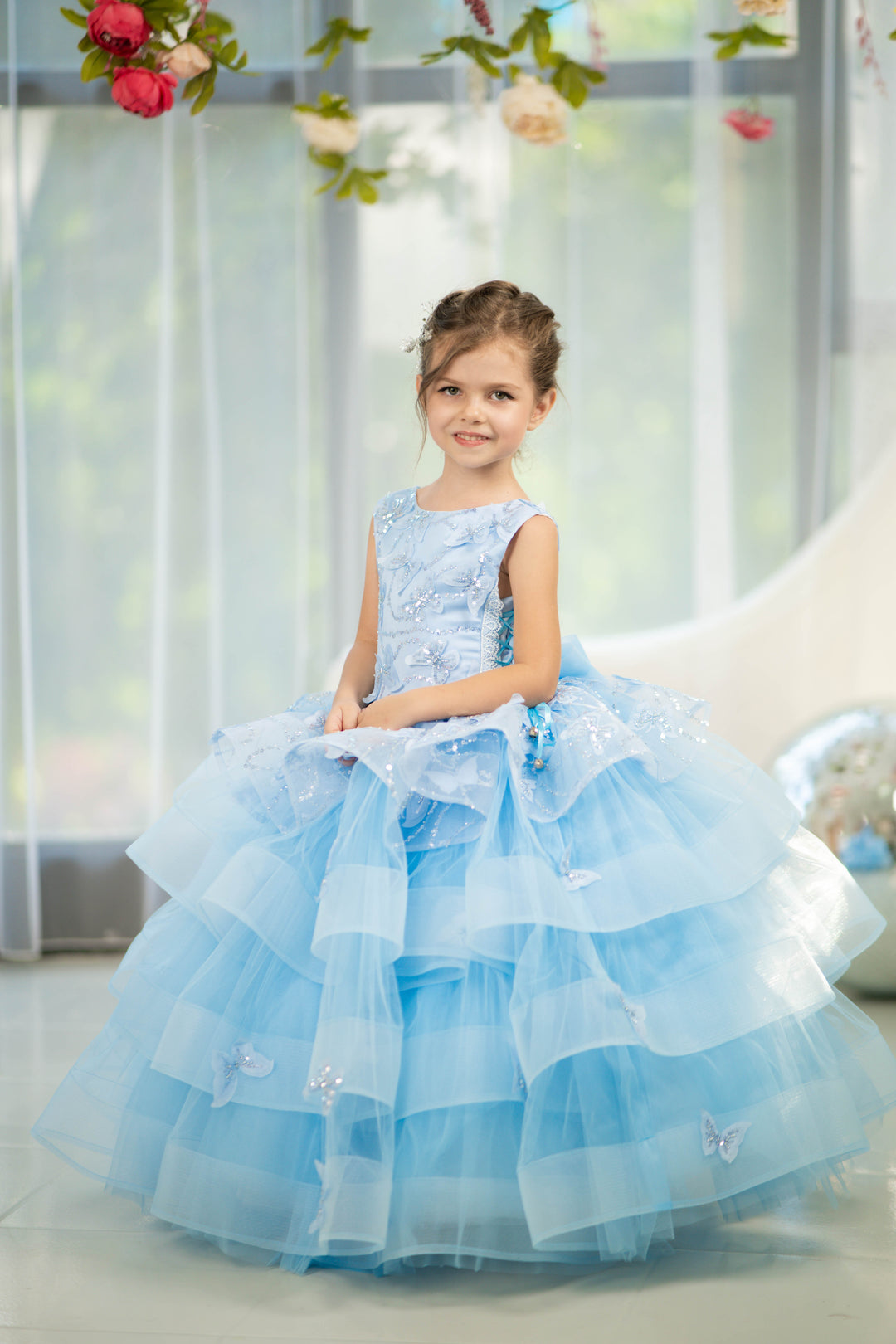Birthday girl dress,Girls formal dress, First Baby Birthday Party Dress, Princess Girl Gown, Pageant Toddler Special Occasion Dress, White Luxury Christmas Pageant gown, Flower girl dress, red couture, Junior Bridesmaid dress, Maxi Prom Dress Ball Gown with Train,Baby Girl Princess Dress, stylish children&