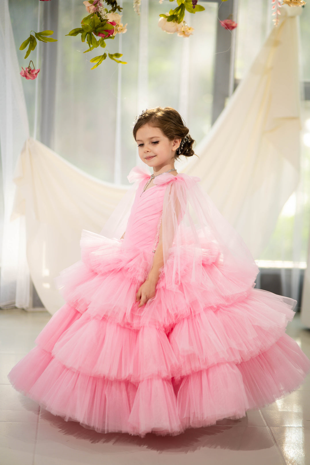 Christmas pageant gown, red couture dress, junior bridesmaid dress, maxi prom dress with train, baby princess dress, tulle pageant dress, special occasion dress for girls, ivory flower girl dress, white toddler flower girl dress, tutu dress, princess dress, tulle flower girl dress, pageant photoshoot dress, little girl party dress, toddler ball gown, elegant kids dress, girls&