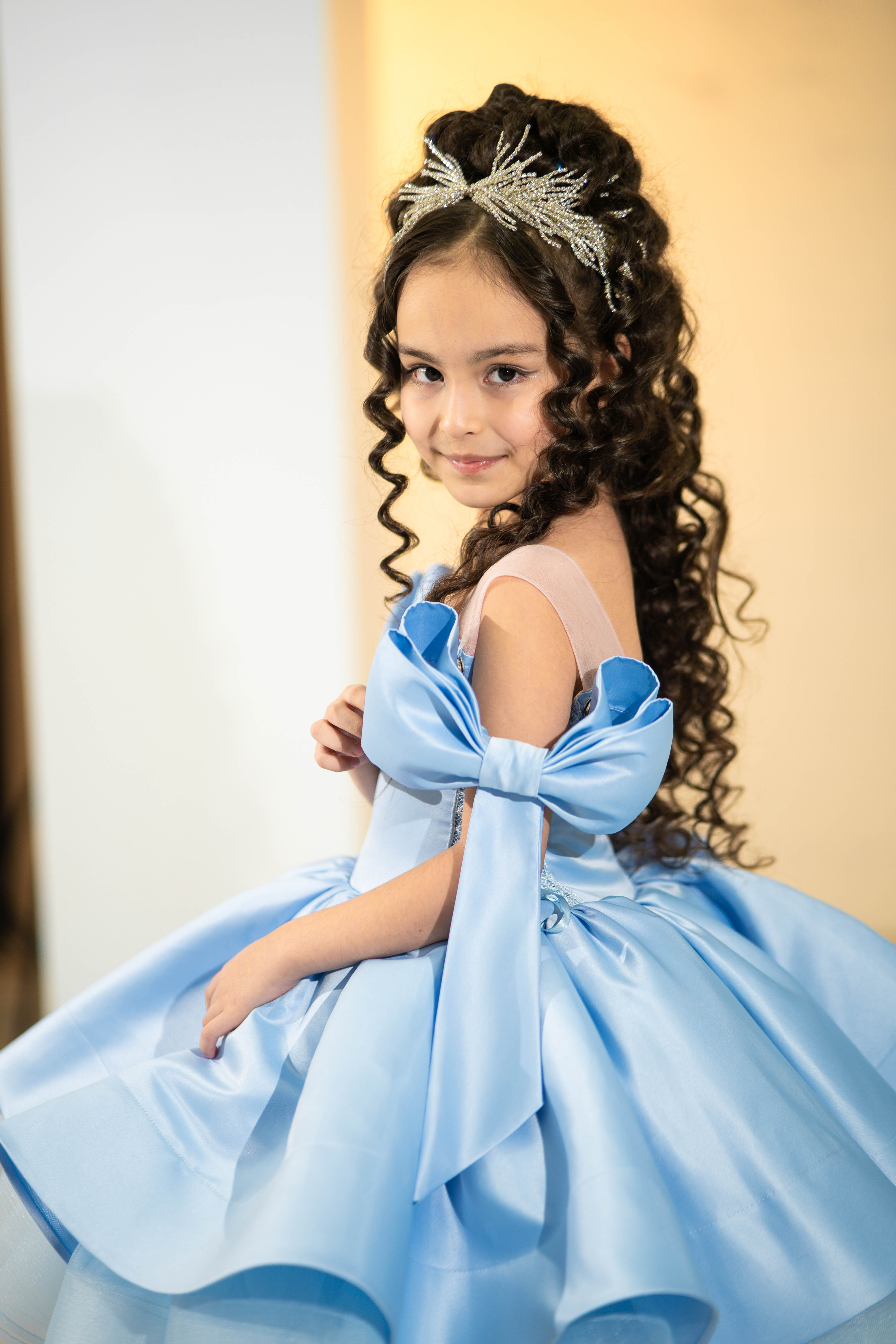 Pageant Dress for Little Girl (Size 7-8 - Blue - In Stock)