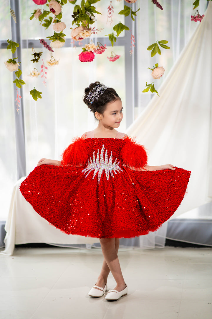 Special Occasion Princess Dress (Size 5-6 - In Stock - Red)