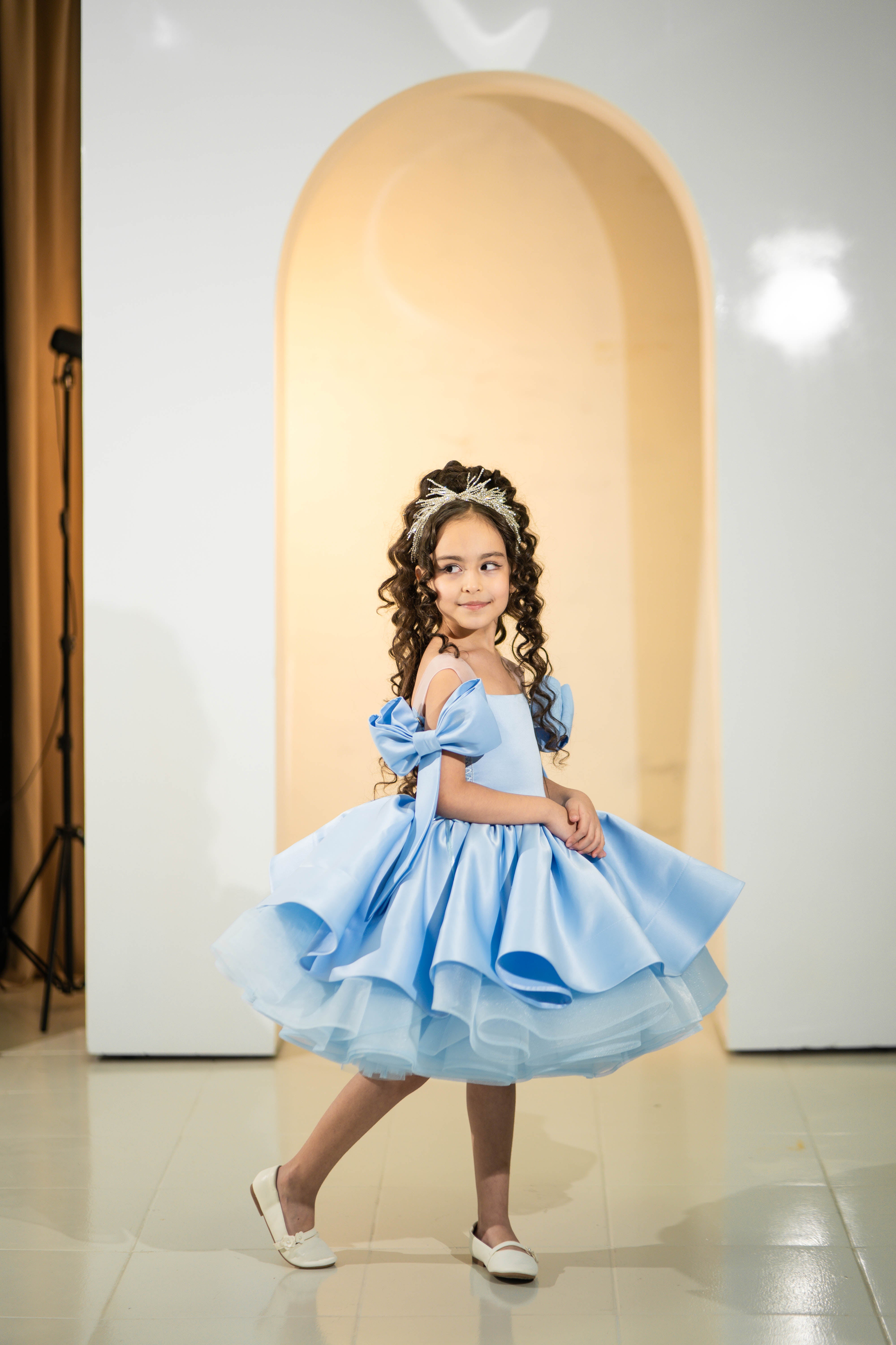 Pageant Dress for Little Girl (Size 7-8 - Blue - In Stock)