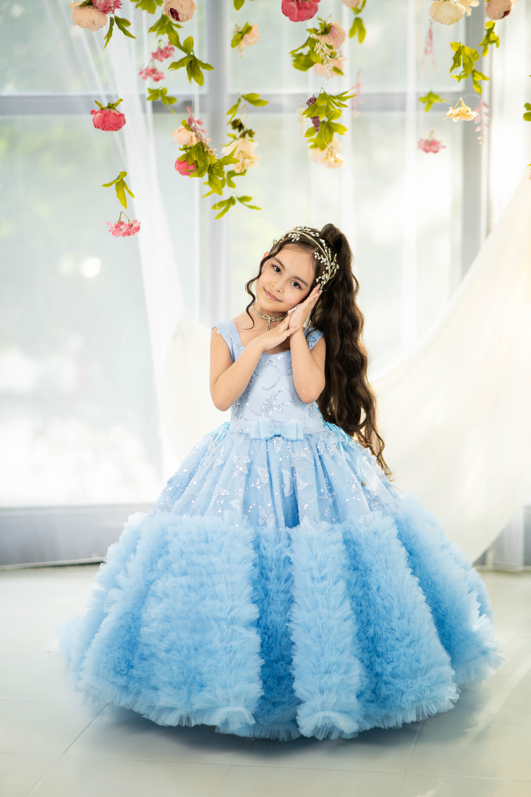 Christmas pageant gown, red couture dress, junior bridesmaid dress, maxi prom dress with train, baby princess dress, tulle pageant dress, special occasion dress for girls, ivory flower girl dress, white toddler flower girl dress, tutu dress, princess dress, tulle flower girl dress, pageant photoshoot dress, little girl party dress, toddler ball gown, elegant kids dress, girls&