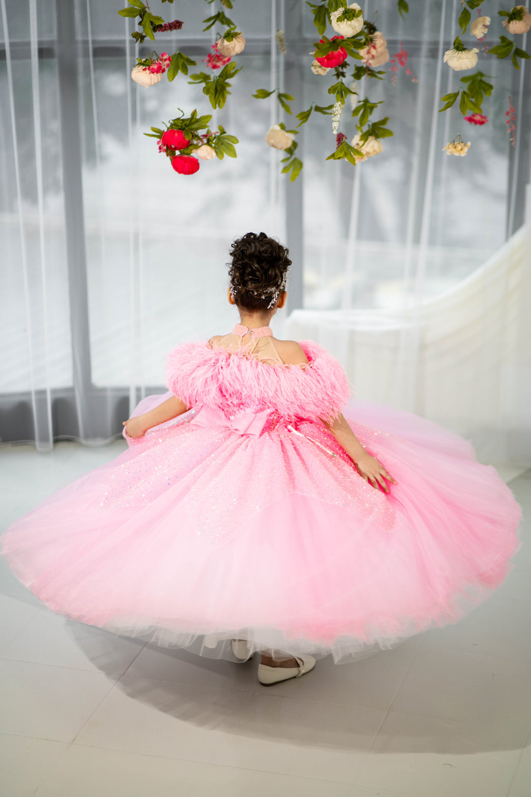 Blush pink birthday baby girl gown, first year birthday party dress, gown with train for baby, gorgeous fluffy dress for kids, tulle dress, Girls formal dress long, Ball dress for girls, Luxury dress for kids, Prom dress for kids, Blush dress, Toddler wedding dress, Tulle gown girls, Blush Flower Girl Dress, Lace flower girl dress, Girls ball gown, adorable girls&
