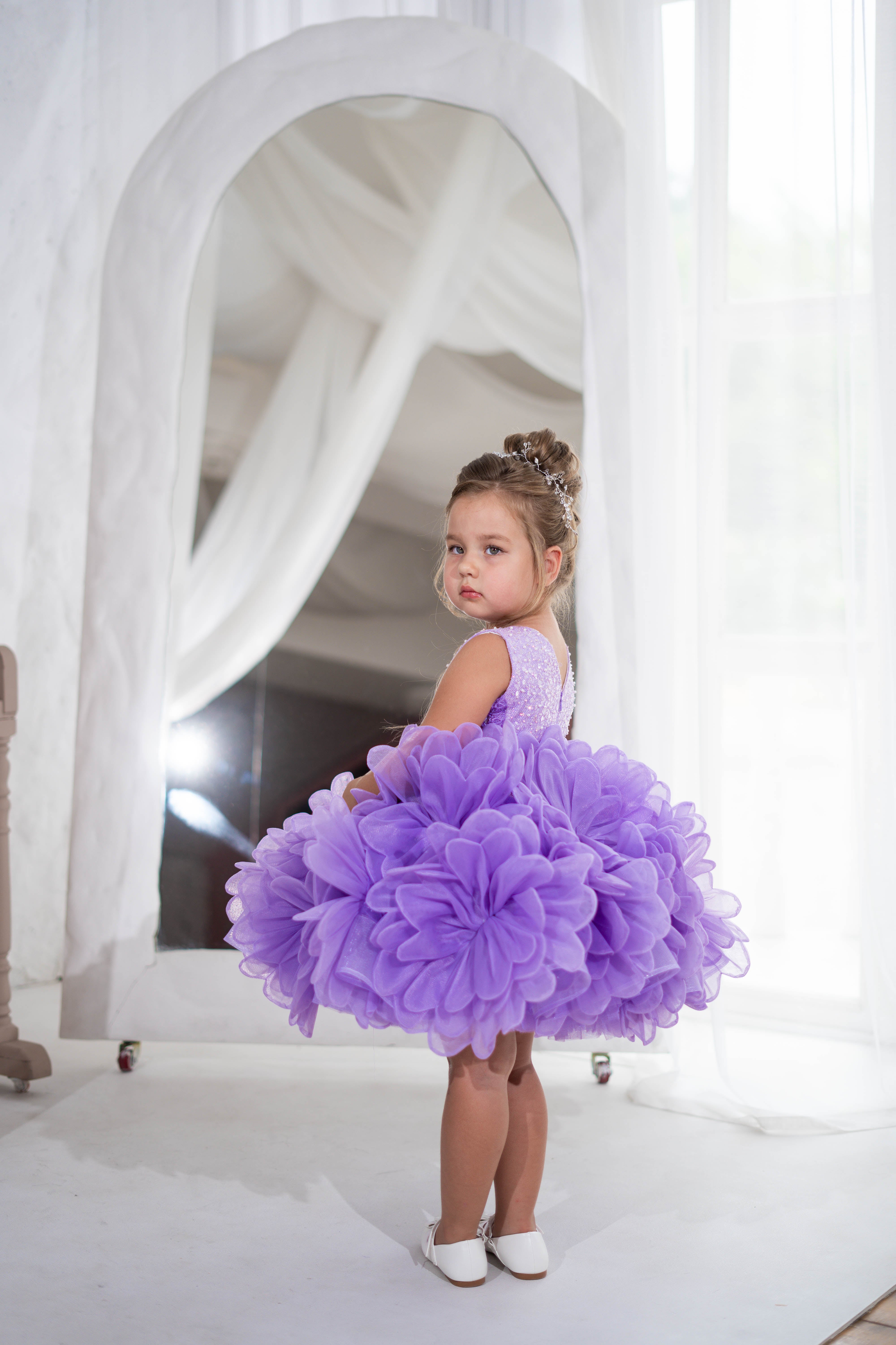 Flower-detailing Children Dress