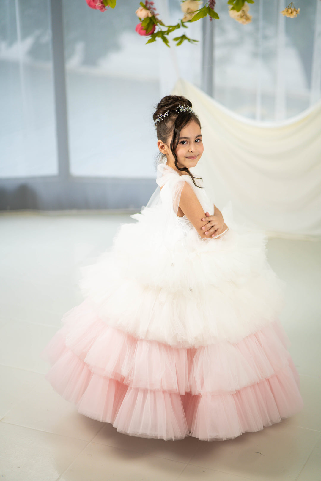 Christmas pageant gown, red couture dress, junior bridesmaid dress, maxi prom dress with train, baby princess dress, tulle pageant dress, special occasion dress for girls, ivory flower girl dress, white toddler flower girl dress, tutu dress, princess dress, tulle flower girl dress, pageant photoshoot dress, little girl party dress, toddler ball gown, elegant kids dress, girls&