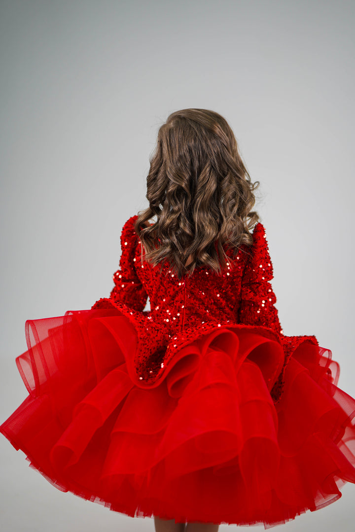 Party Dress For Girls (Red)