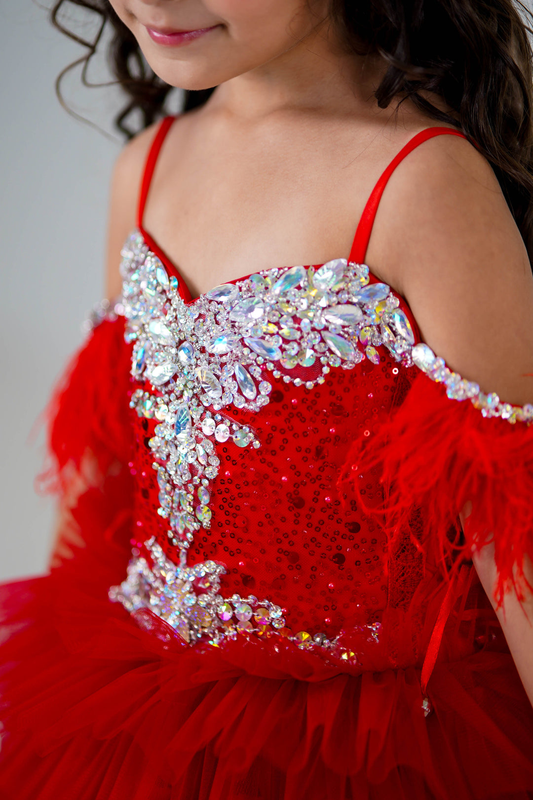 Special Occasion Gown For Girl (Size 6-7 - Red - In Stock)