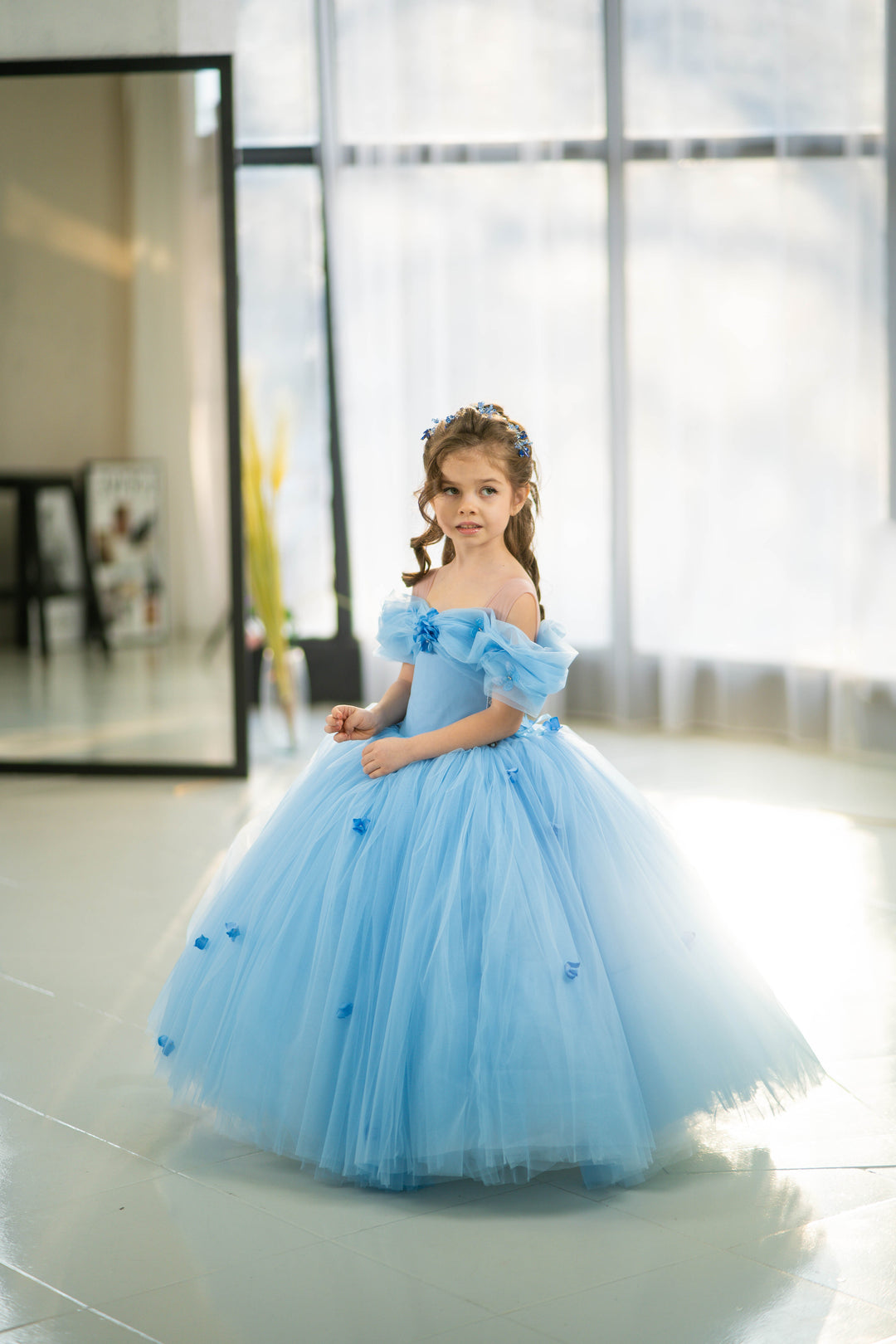 Cindirella Inspired Children Dress, Size 4-5