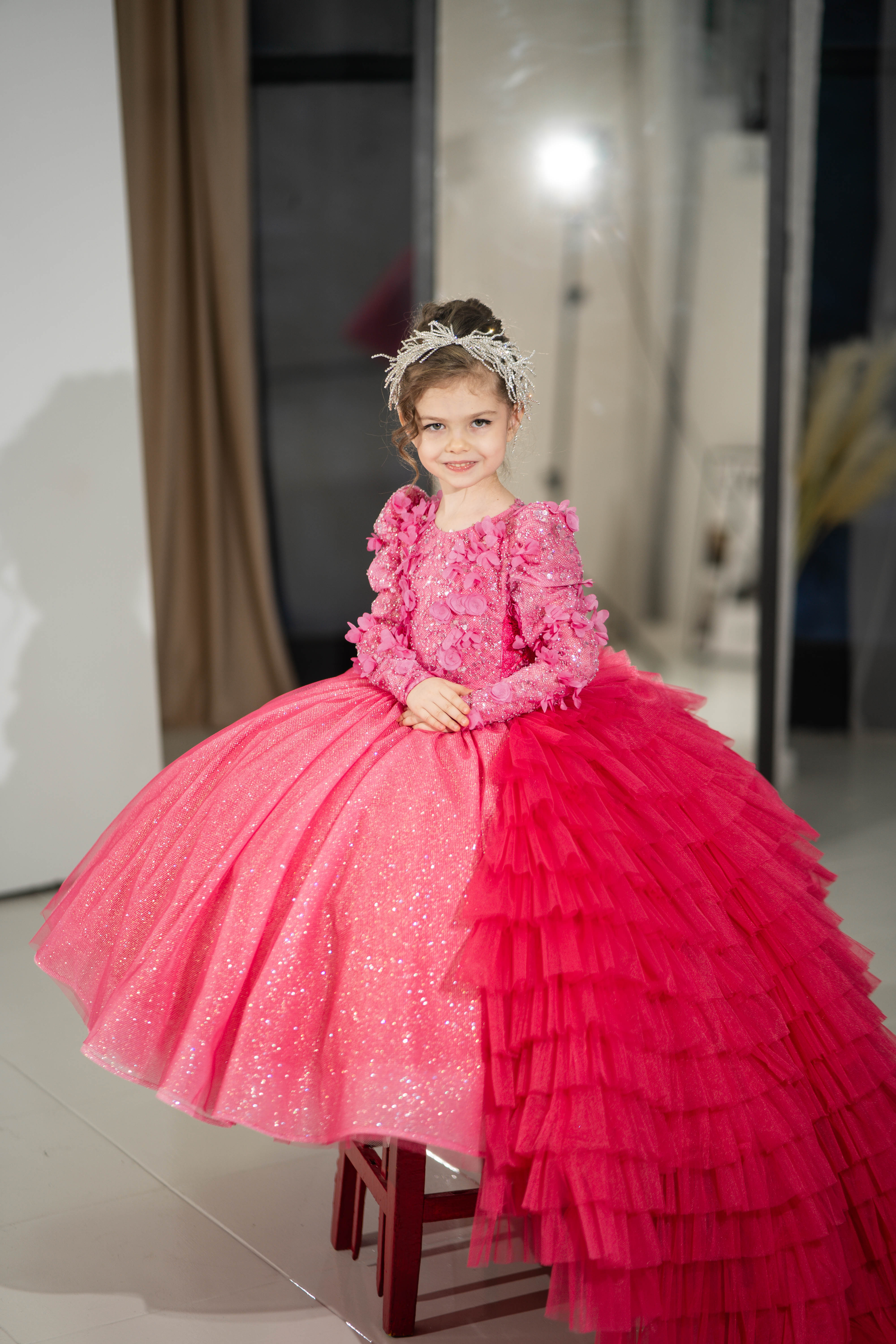 Children Gown For Children (Pink/Blue/Gold/Lilac/Rasberry)