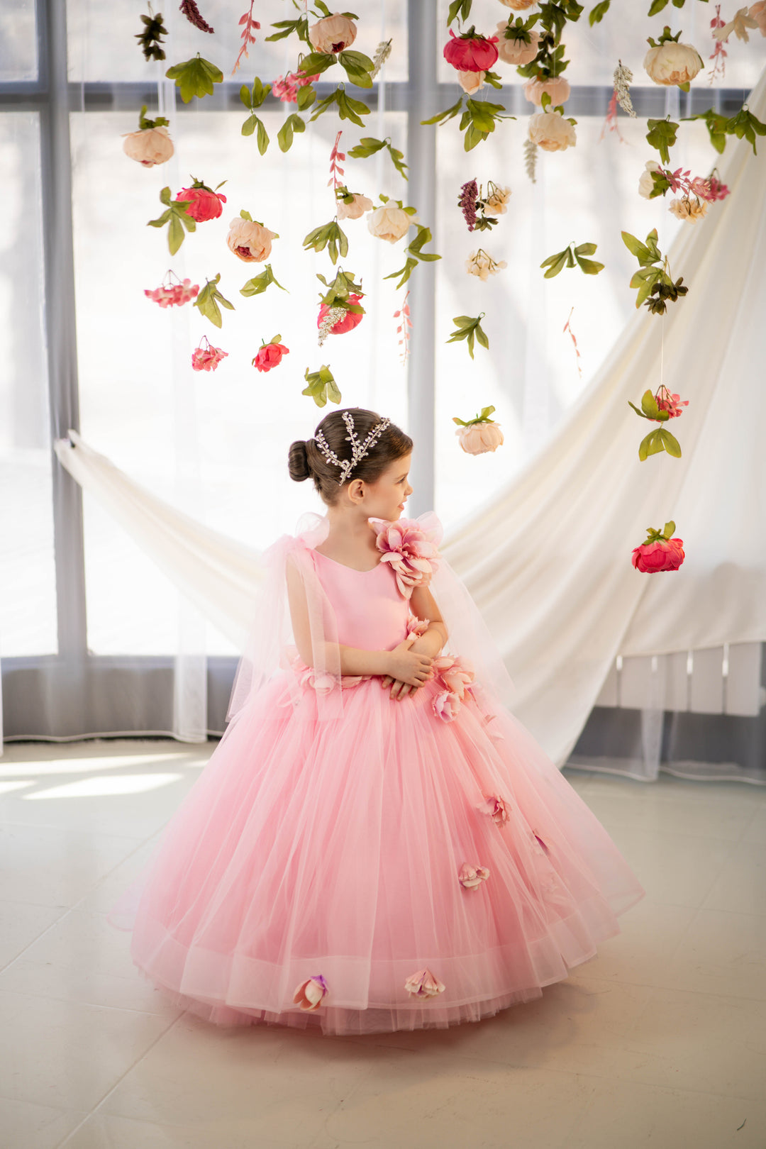 Christmas pageant gown, red couture dress, junior bridesmaid dress, maxi prom dress with train, baby princess dress, tulle pageant dress, special occasion dress for girls, ivory flower girl dress, white toddler flower girl dress, tutu dress, princess dress, tulle flower girl dress, pageant photoshoot dress, little girl party dress, toddler ball gown, elegant kids dress, girls&