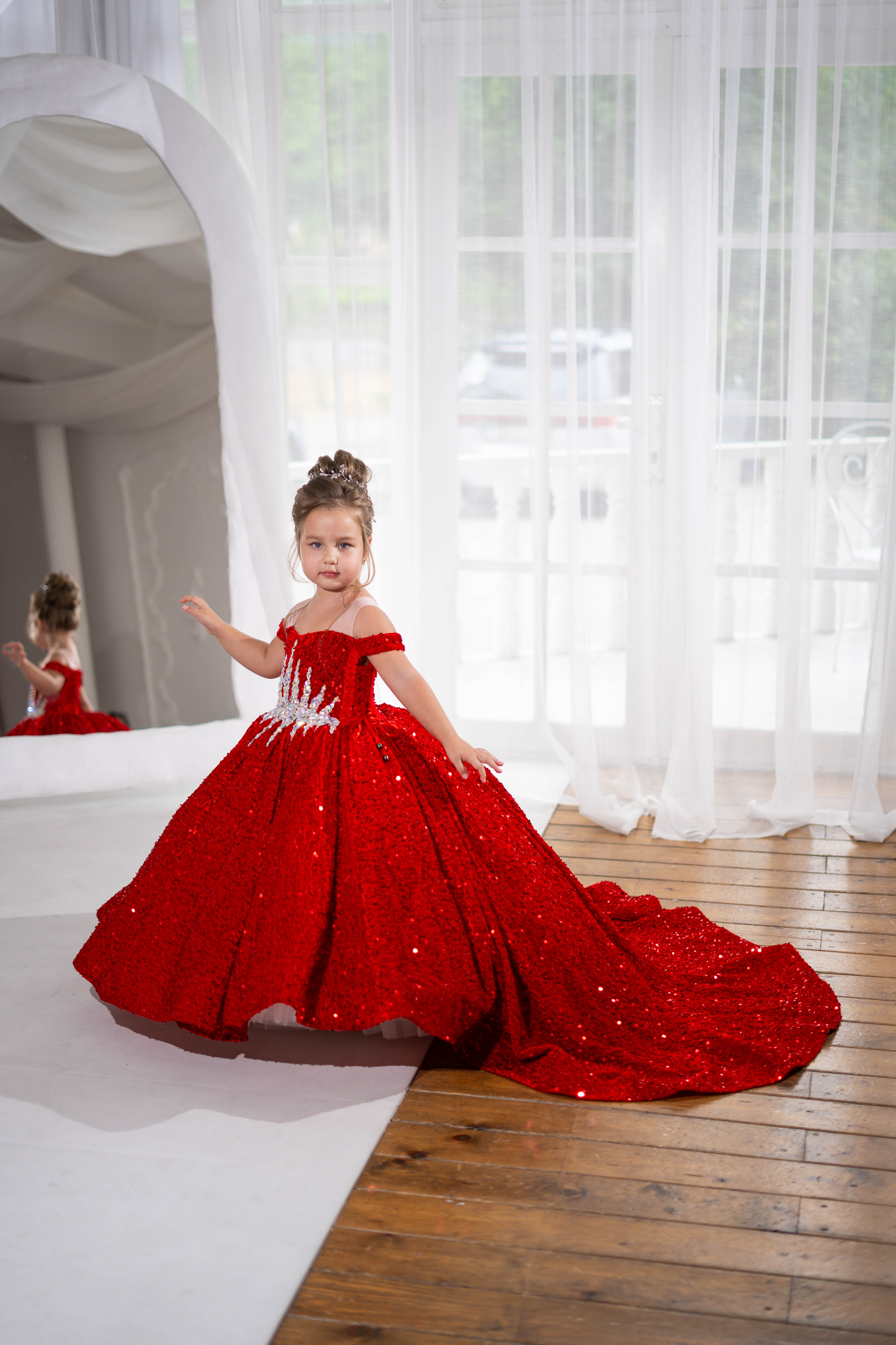 Christmas Glitz Pageant Dress For Girls