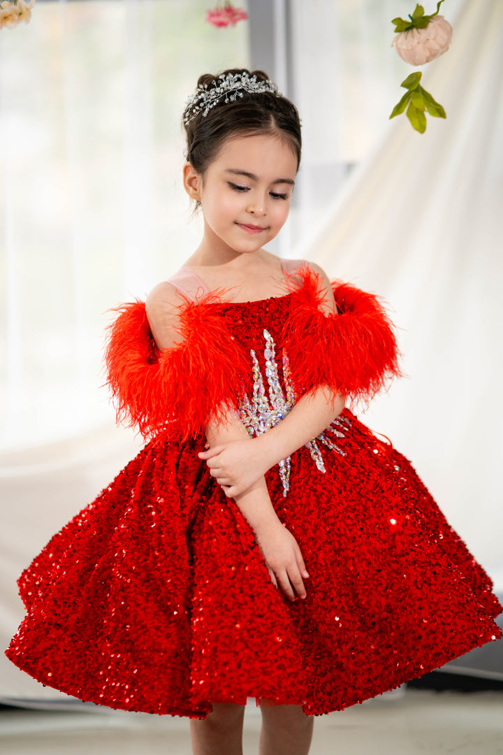 Special Occasion Princess Dress (Size 5-6 - In Stock - Red)