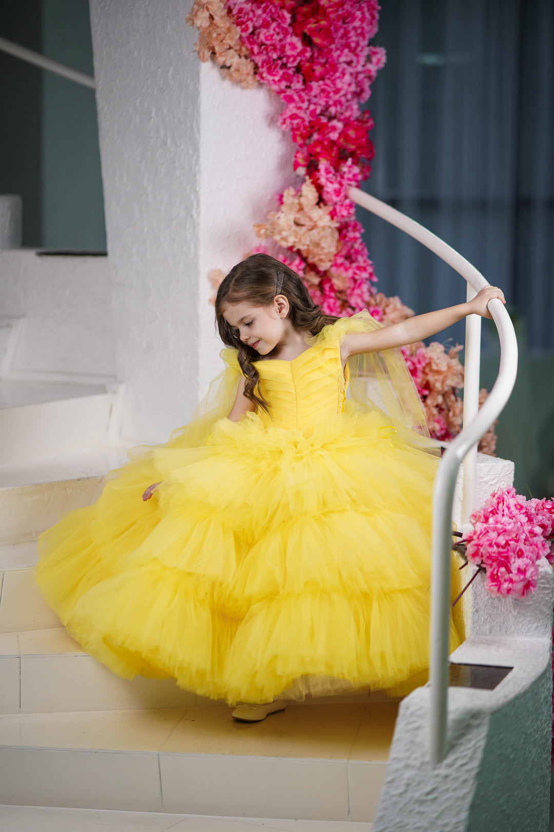 Blush pink birthday baby girl gown, first year birthday party dress, gown with train for baby, gorgeous fluffy dress for kids, tulle dress, Girls formal dress long, Ball dress for girls, Luxury dress for kids, Prom dress for kids, Blush dress, Toddler wedding dress, Tulle gown girls, Blush Flower Girl Dress, Lace flower girl dress, Girls ball gown, adorable girls&