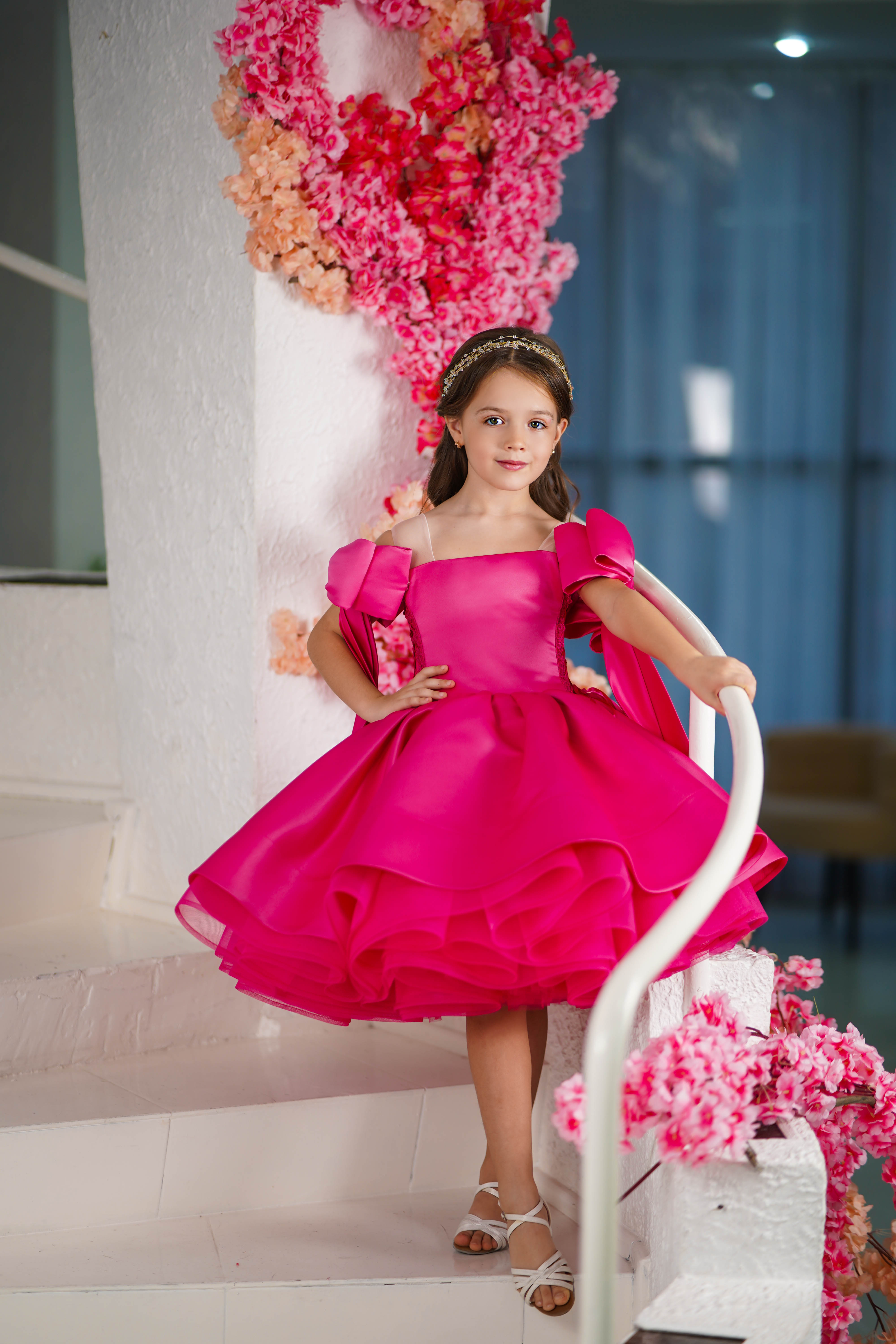 Special Occasion Dress (Size 4-7, Pink, In Stock)