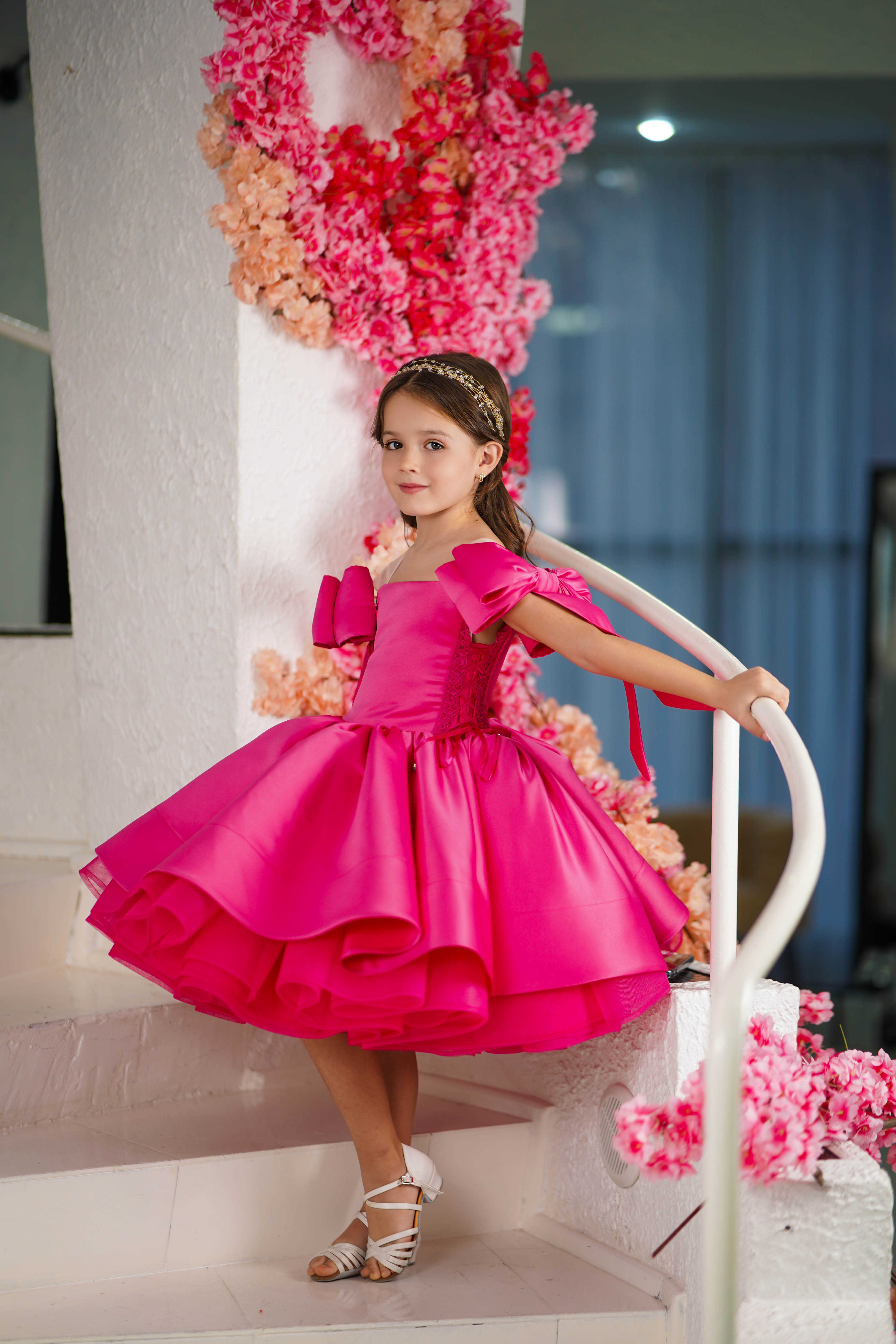 Special Occasion Dress (Size 4-7, Pink, In Stock)