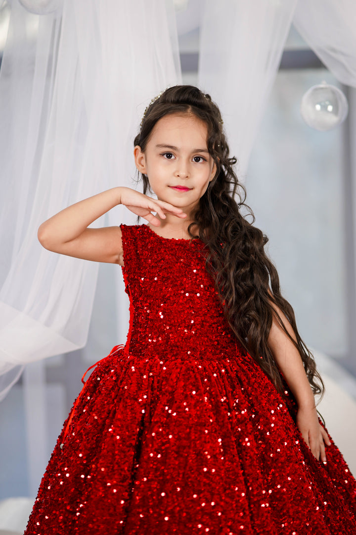 Christmas pageant gown, red couture dress, junior bridesmaid dress, maxi prom dress with train, baby princess dress, tulle pageant dress, special occasion dress for girls, ivory flower girl dress, white toddler flower girl dress, tutu dress, princess dress, tulle flower girl dress, pageant photoshoot dress, little girl party dress, little girl party dress, toddler ball gown, elegant kids dress, girls&