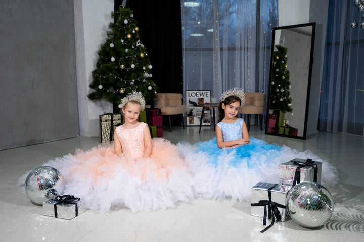 Christmas pageant gown, red couture dress, junior bridesmaid dress, maxi prom dress with train, baby princess dress, tulle pageant dress, special occasion dress for girls, ivory flower girl dress, white toddler flower girl dress, tutu dress, princess dress, tulle flower girl dress, pageant photoshoot dress, little girl party dress, toddler ball gown, elegant kids dress, girls&