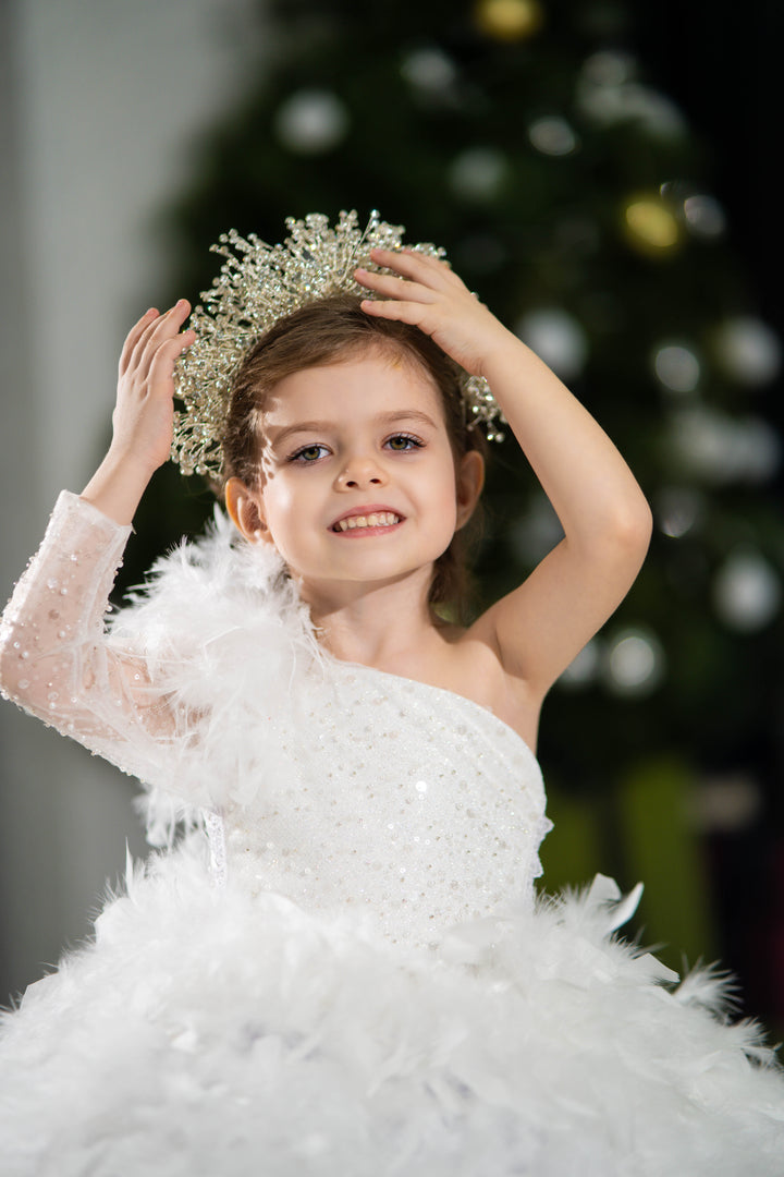 Birthday girl dress,Girls formal dress, First Baby Birthday Party Dress, Princess Girl Gown, Pageant Toddler Special Occasion Dress, White Luxury Christmas Pageant gown, Flower girl dress, red couture, Junior Bridesmaid dress, Maxi Prom Dress Ball Gown with Train,Baby Girl Princess Dress, stylish children&