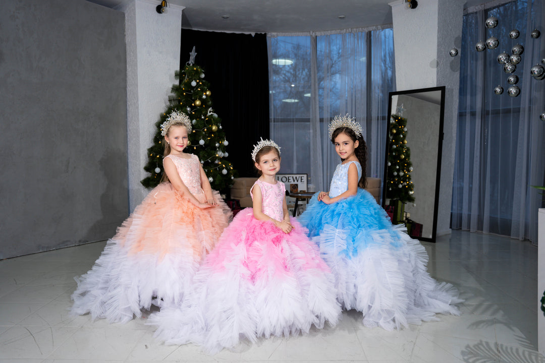 Christmas pageant gown, red couture dress, junior bridesmaid dress, maxi prom dress with train, baby princess dress, tulle pageant dress, special occasion dress for girls, ivory flower girl dress, white toddler flower girl dress, tutu dress, princess dress, tulle flower girl dress, pageant photoshoot dress, little girl party dress, toddler ball gown, elegant kids dress, girls&