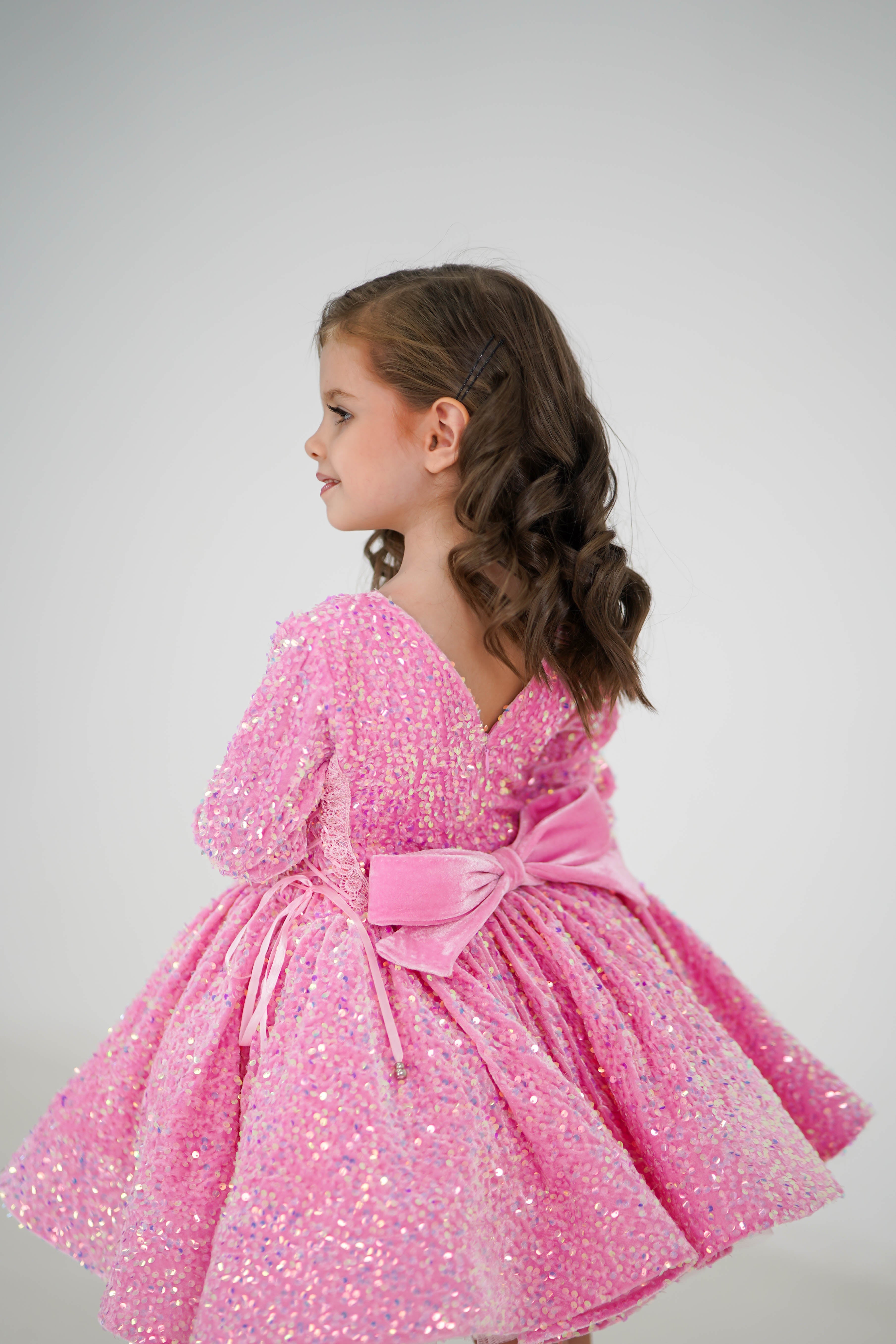 Birthday Dress For Girl (Sizes 1-4, Pink, In Stock)