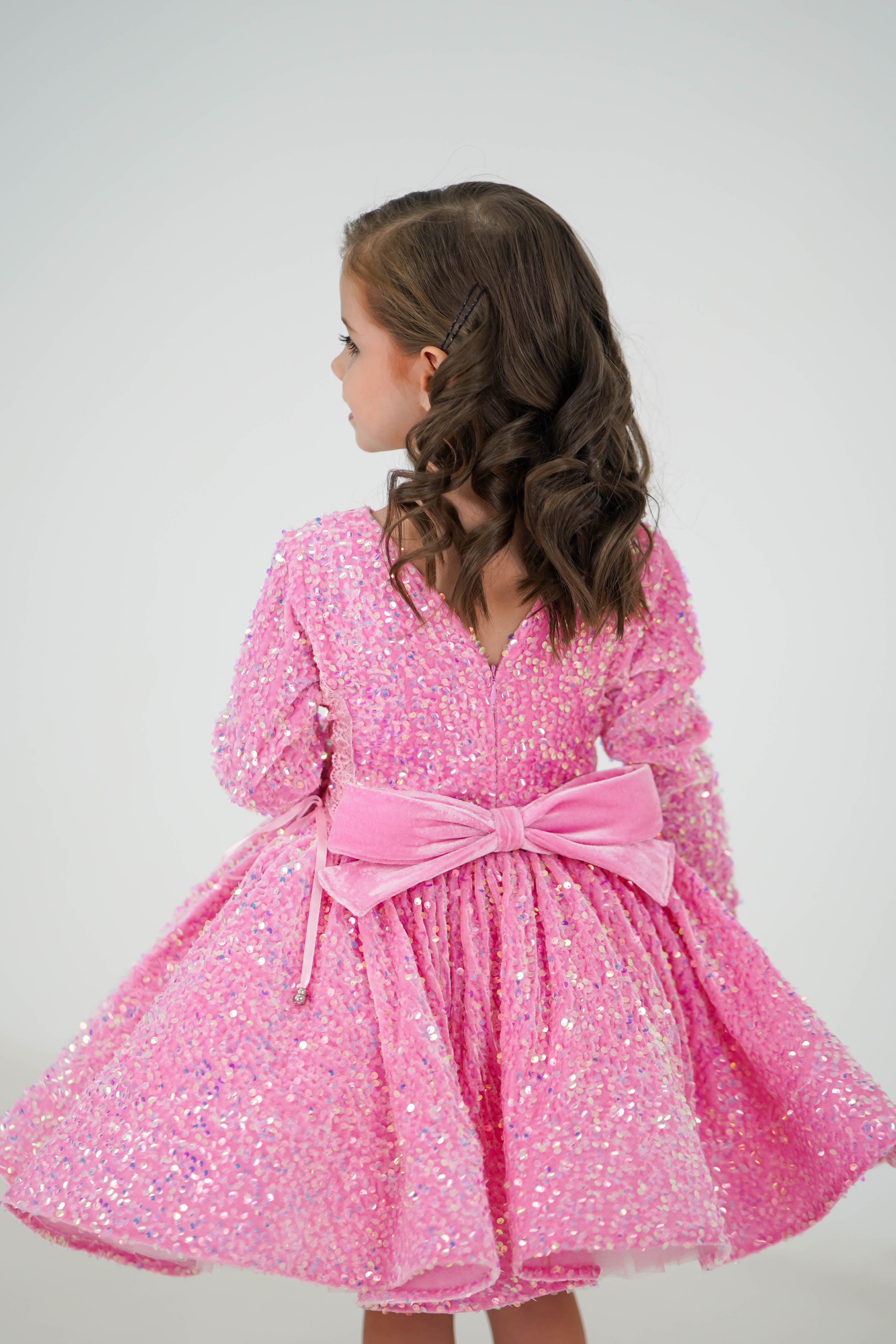 Birthday Dress For Girl (Sizes 1-4, Pink, In Stock)