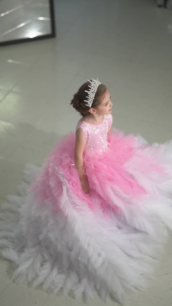 Birthday girl dress,Girls formal dress, First Baby Birthday Party Dress, Princess Girl Gown, Pageant Toddler Special Occasion Dress, White Luxury Christmas Pageant gown, Flower girl dress, red couture, Junior Bridesmaid dress, Maxi Prom Dress Ball Gown with Train,Baby Girl Princess Dress, stylish children&