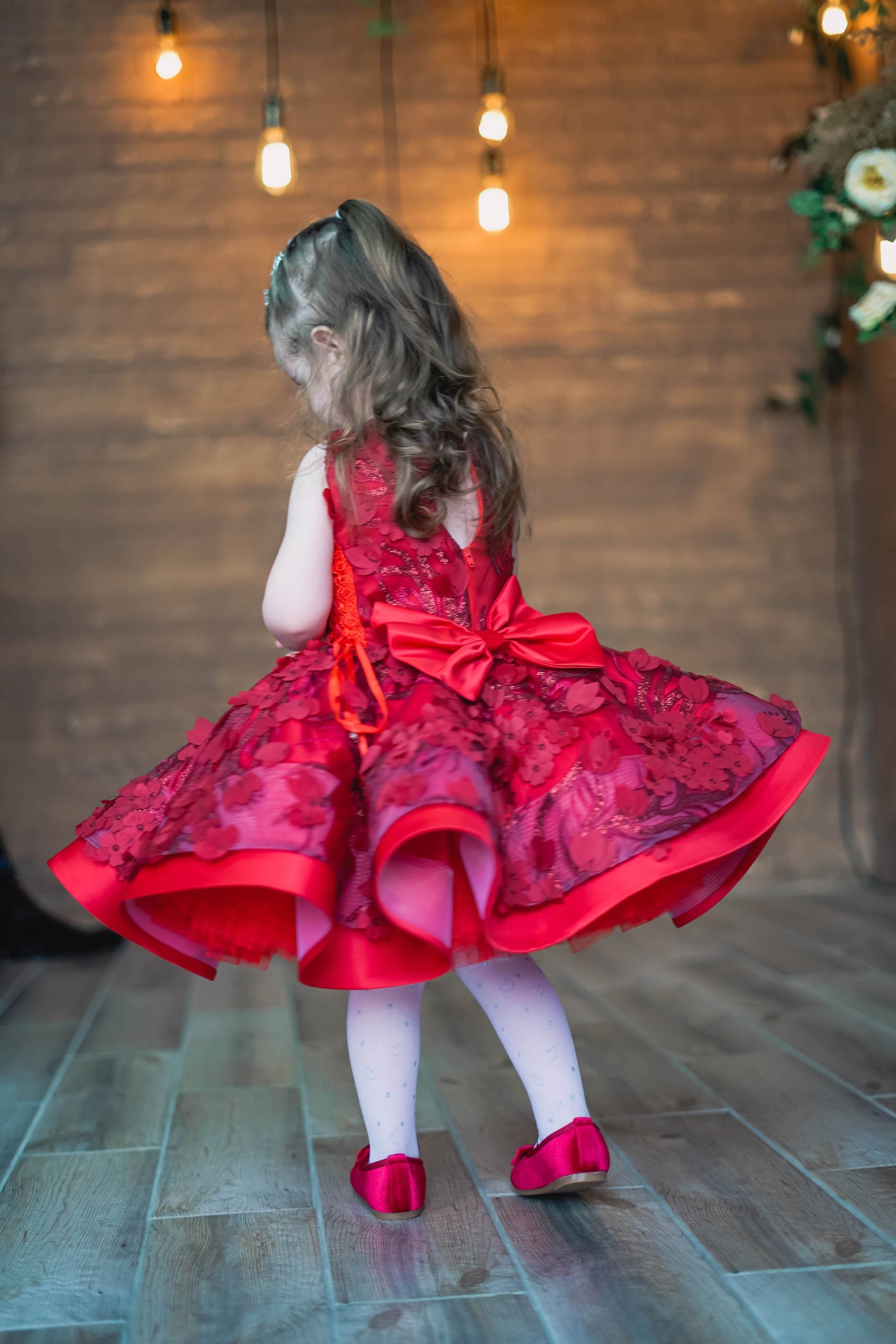 Formal Dress For Girls (Size 5-6/Red/In Stock)