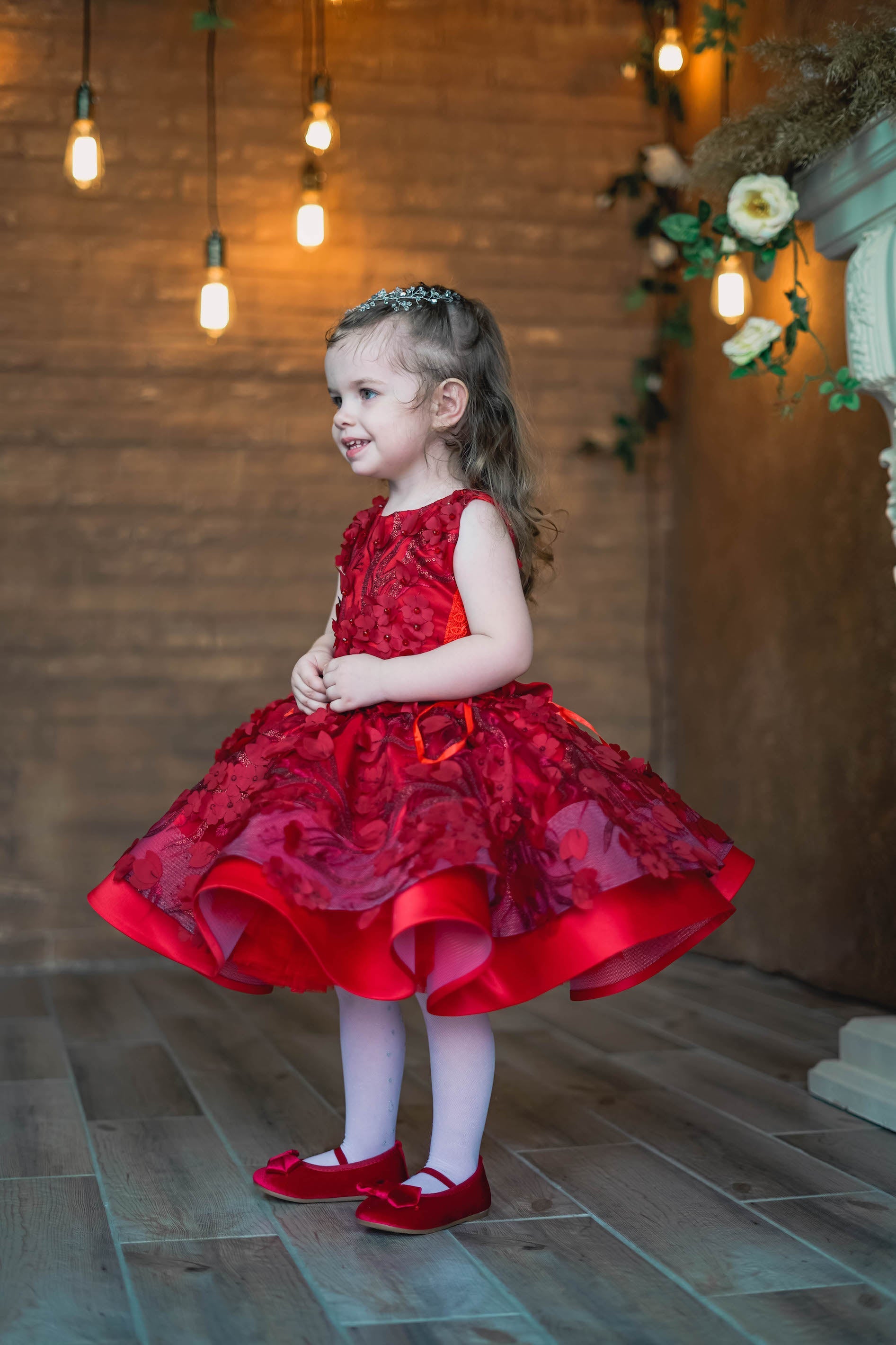 Formal Dress For Girls (Size 5-6/Red/In Stock)